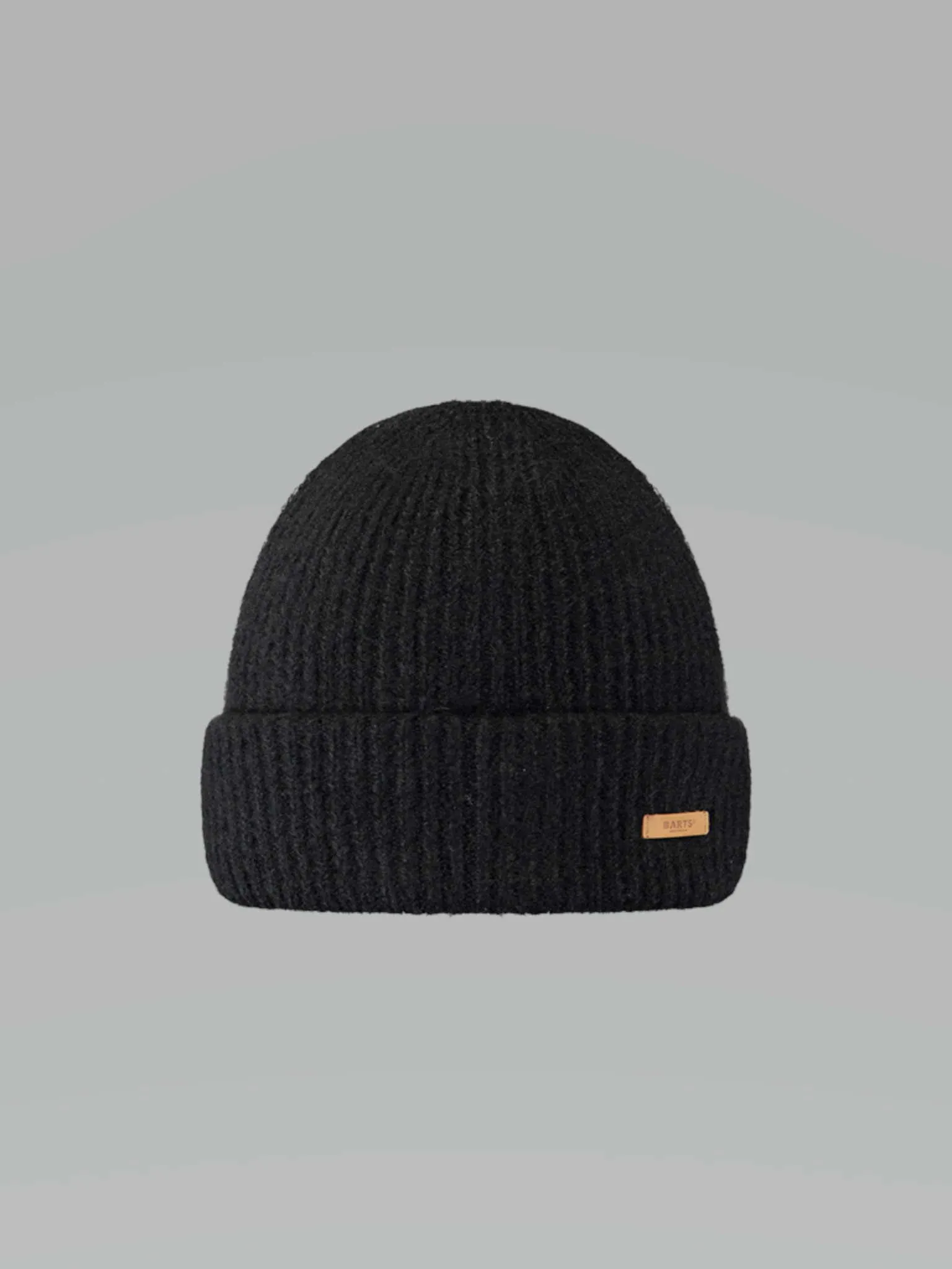 BARTS feiner Rippenstrick, Umschlag Mütze Schwarz Textil BARTS feiner Rippenstrick, Umschlag Mütze Schwarz Textil