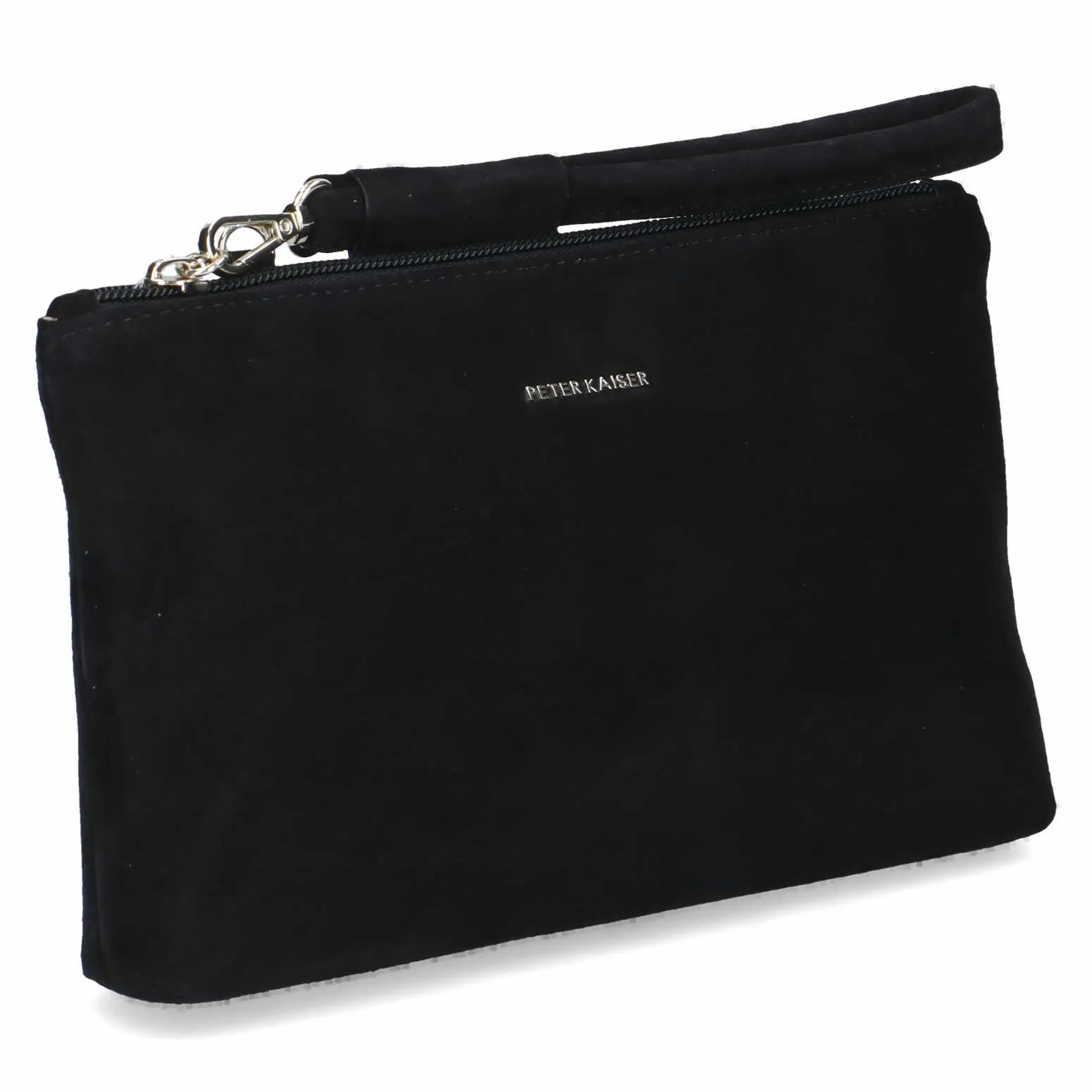PETER KAISER Clutch / Abendtasche Schwarz Leder 