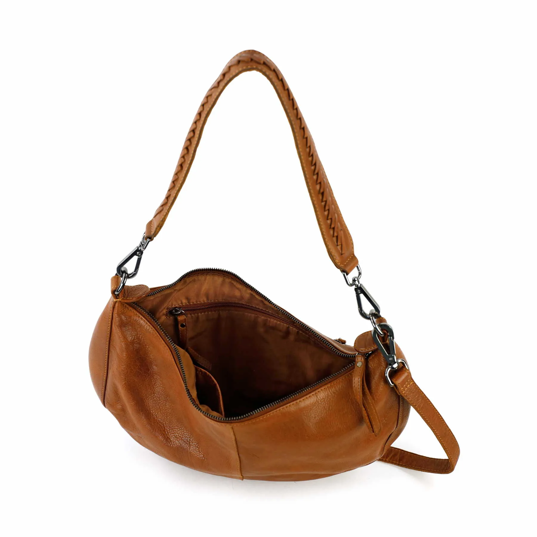 BEAR DESIGN Gürteltasche / Bodybag Braun Leder 