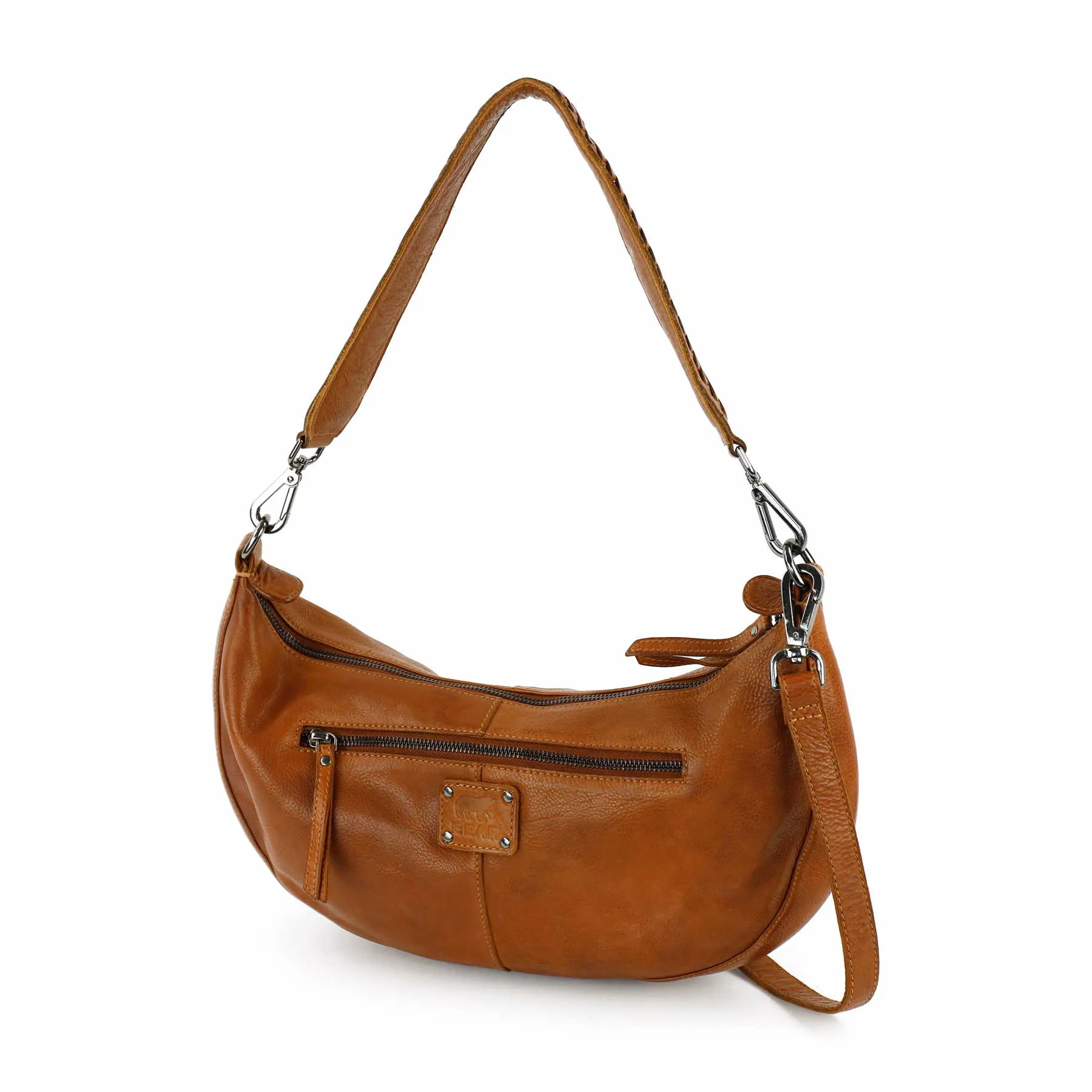 BEAR DESIGN Gürteltasche / Bodybag Braun Leder 