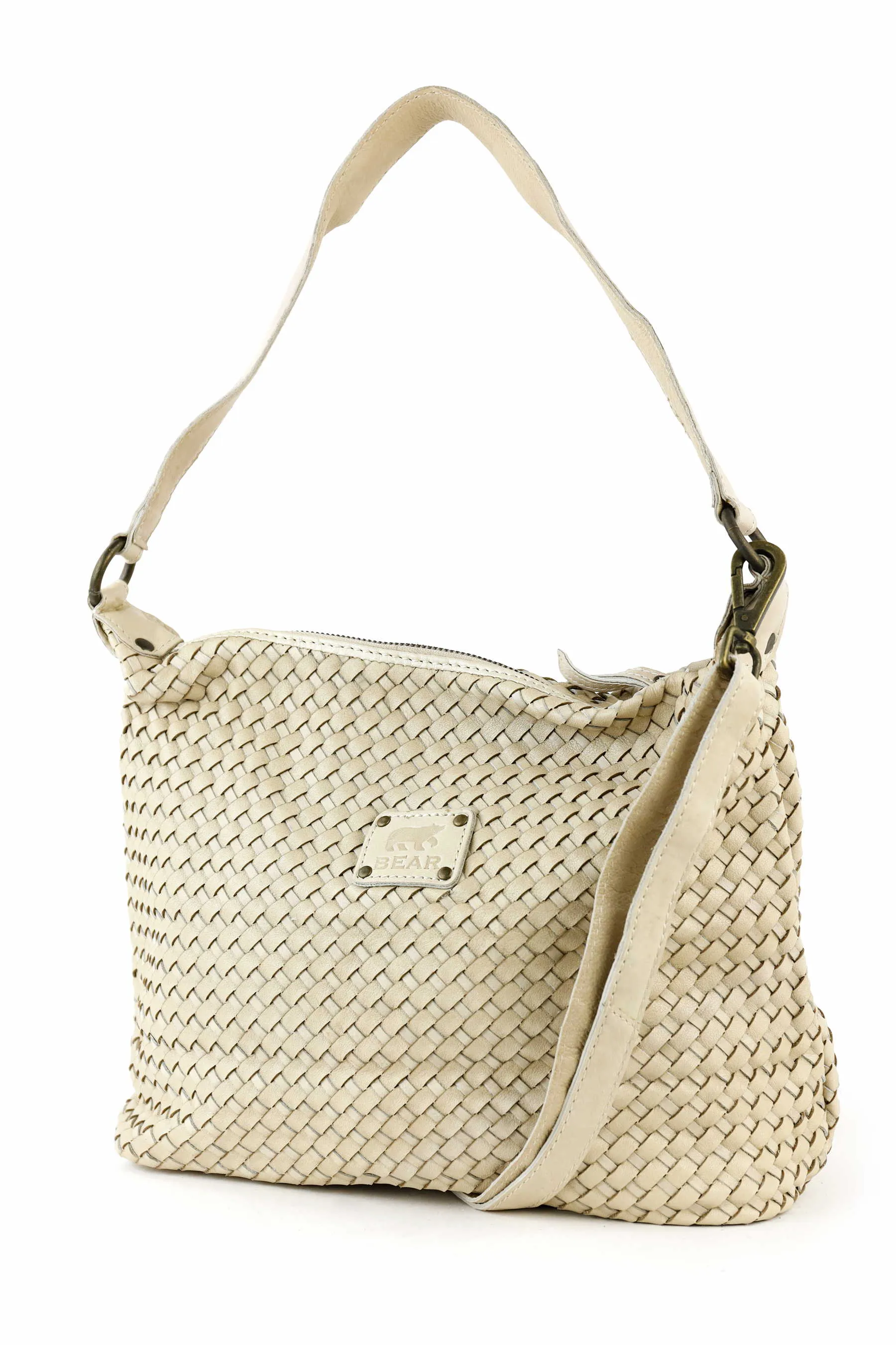 BEAR DESIGN Creme Umhängetasche Offwhite Leder BEAR DESIGN Creme Umhängetasche Offwhite Leder