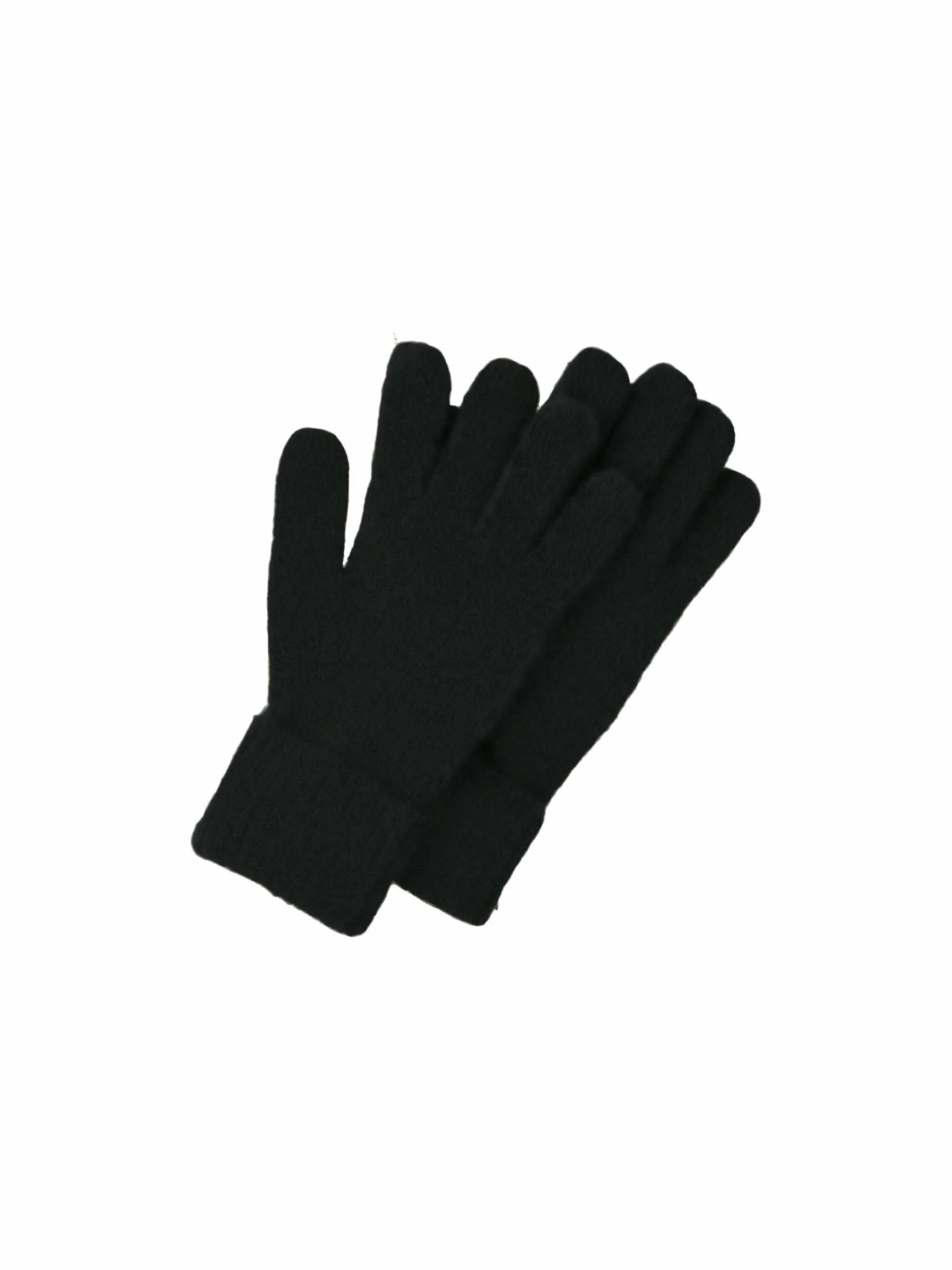 PIECES Armabschluss mit Umschlag Strickhandschuh Schwarz Textil PIECES Armabschluss mit Umschlag Strickhandschuh Schwarz Textil