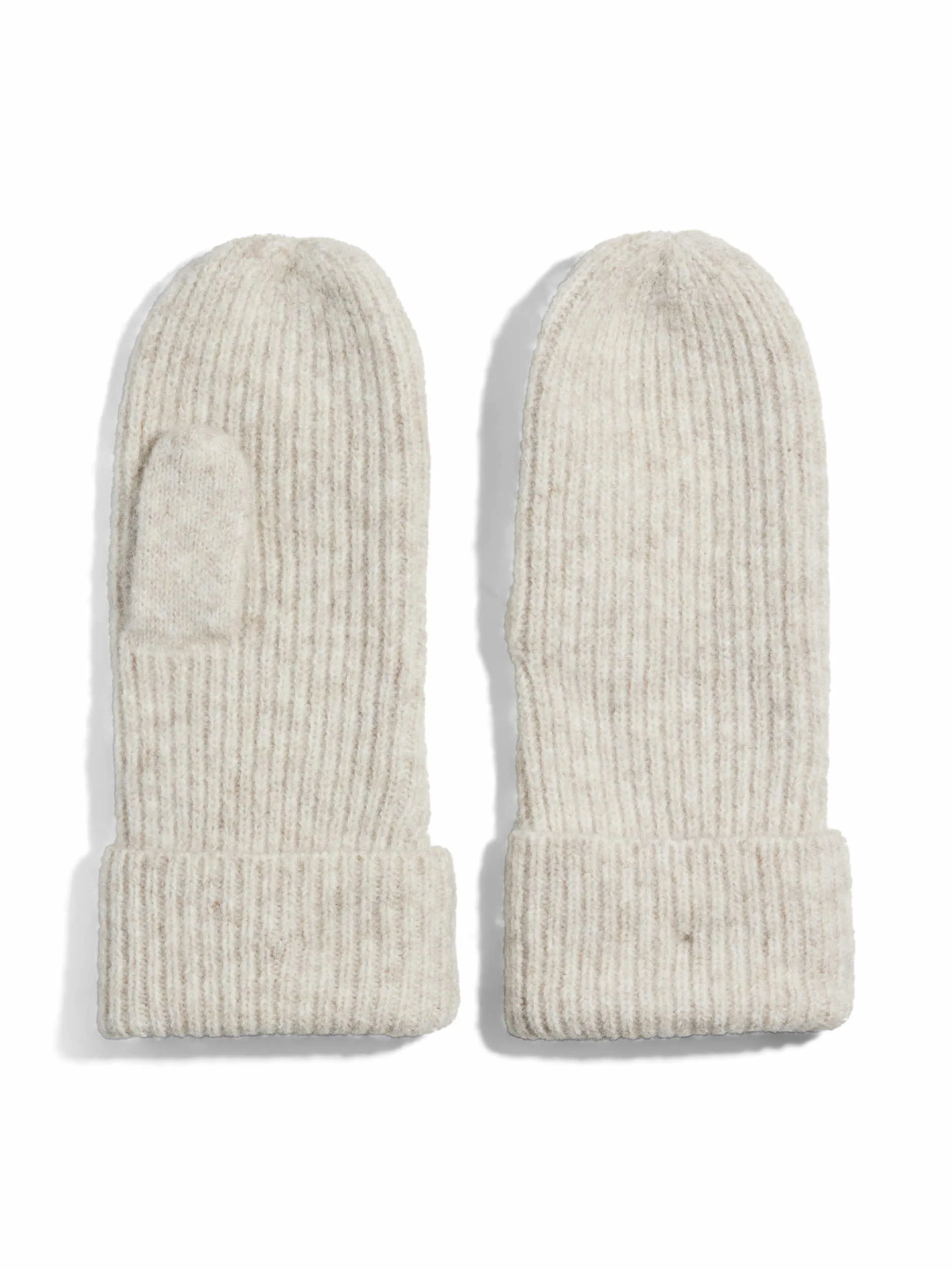 PIECES Fausthandschuhe, Umschlag Strickhandschuh Offwhite Textil PIECES Fausthandschuhe, Umschlag Strickhandschuh Offwhite Textil