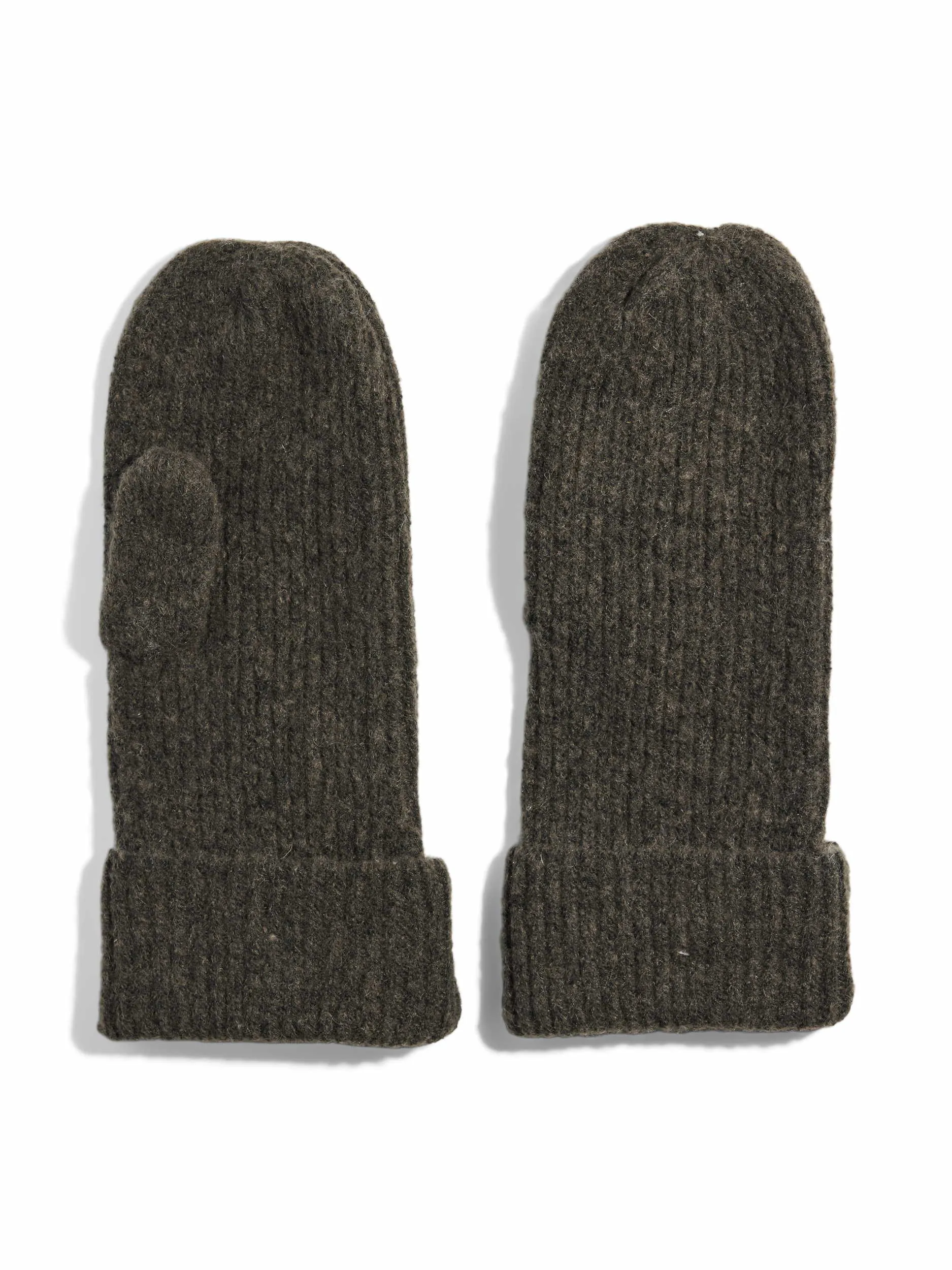 PIECES Fausthandschuhe, Umschlag Strickhandschuh Braun Textil PIECES Fausthandschuhe, Umschlag Strickhandschuh Braun Textil