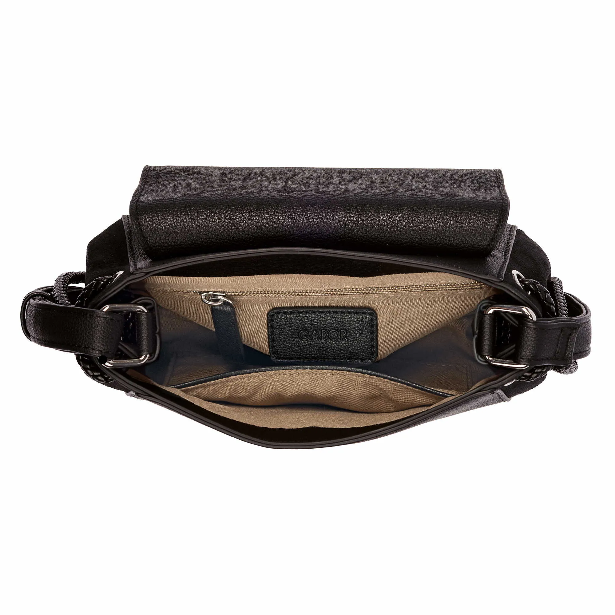 GABOR Handtasche mit Überschlag Schwarz Lederimitat GABOR Handtasche mit Überschlag Schwarz Lederimitat
