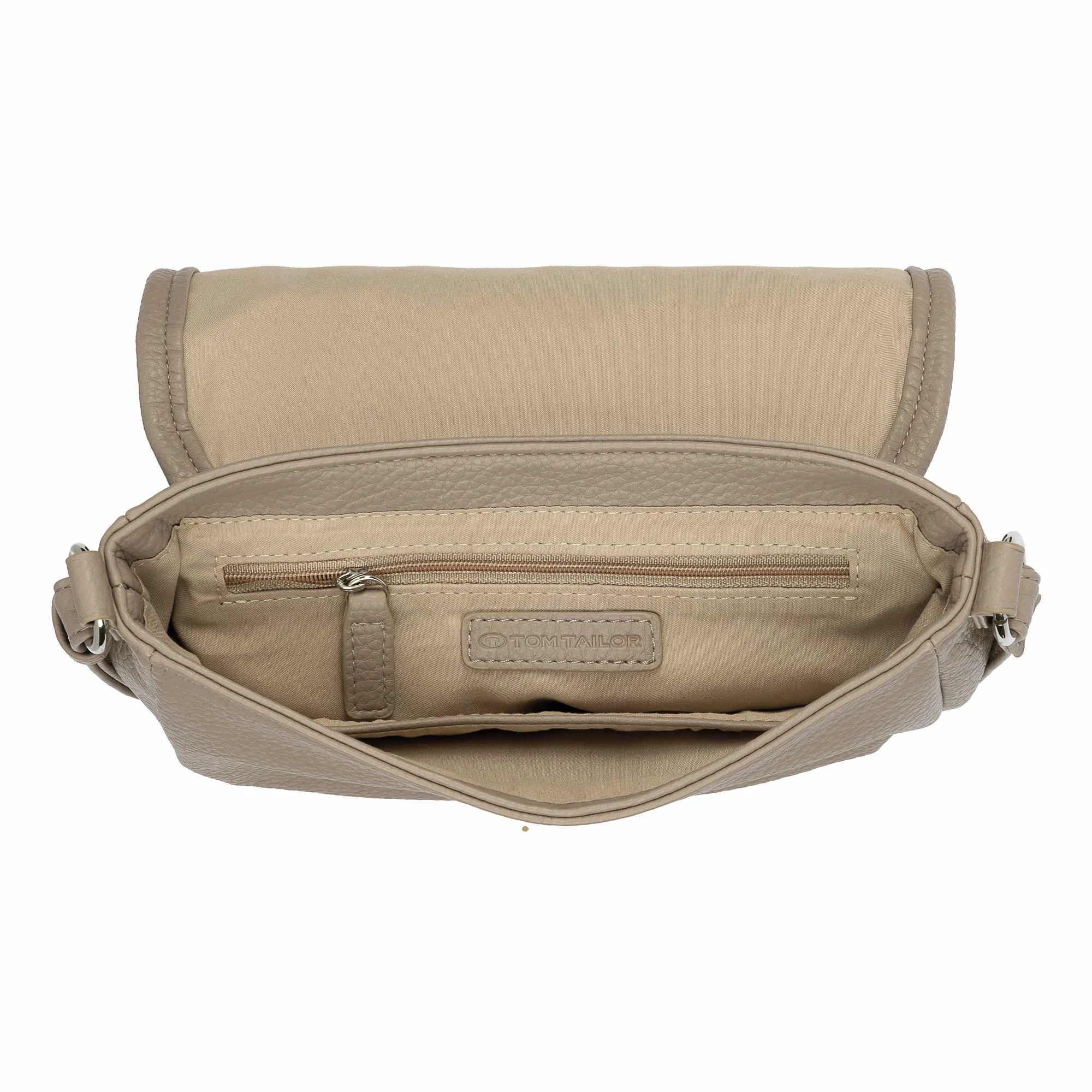 TOM TAILOR Umhängetasche Taupe Lederimitat TOM TAILOR Umhängetasche Taupe Lederimitat
