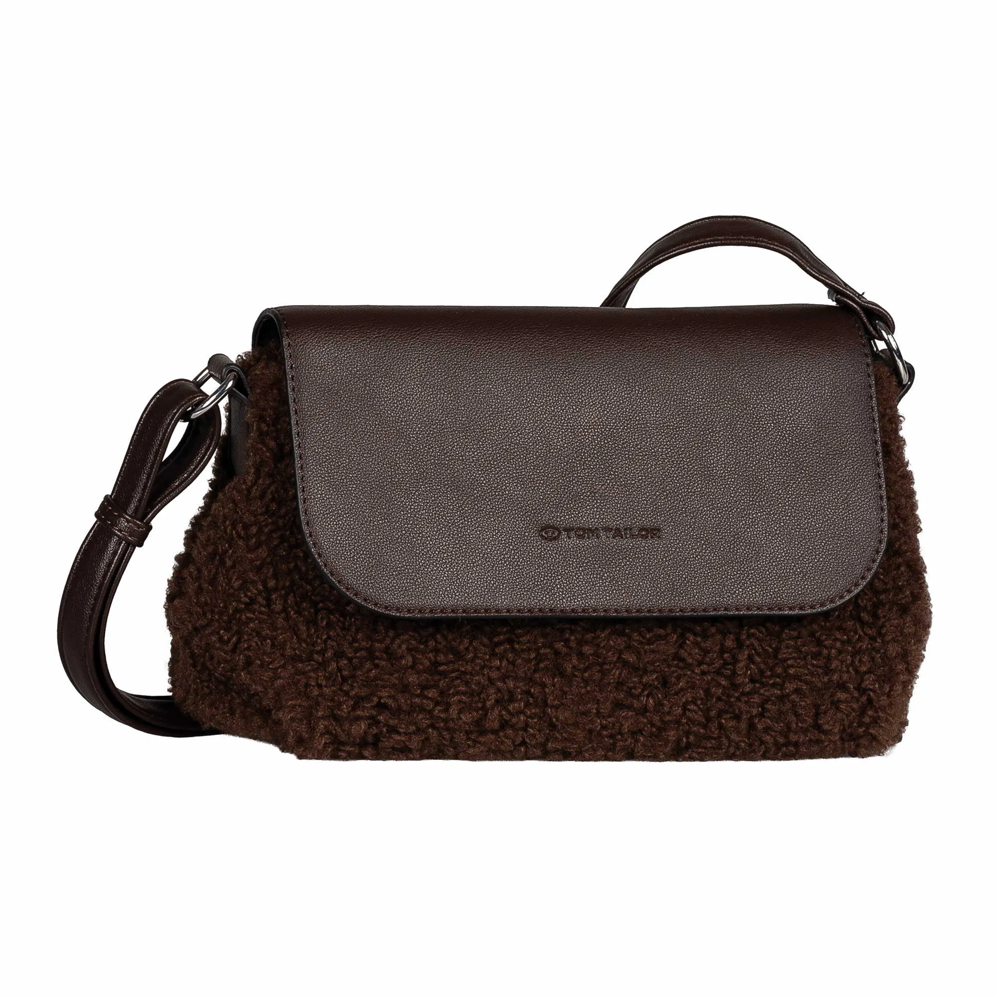 TOM TAILOR Handtasche mit Überschlag Braun Textil TOM TAILOR Handtasche mit Überschlag Braun Textil