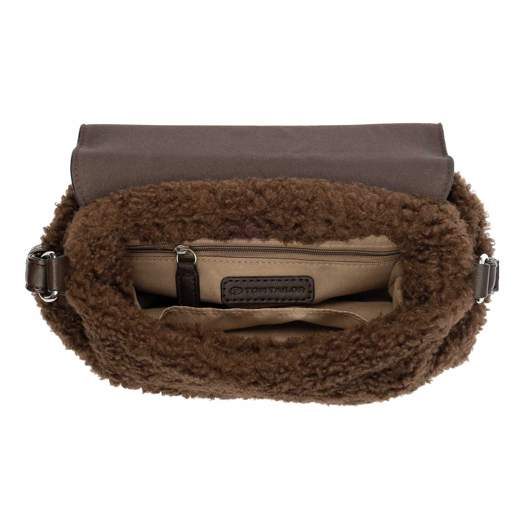 TOM TAILOR Handtasche mit Überschlag Braun Textil TOM TAILOR Handtasche mit Überschlag Braun Textil