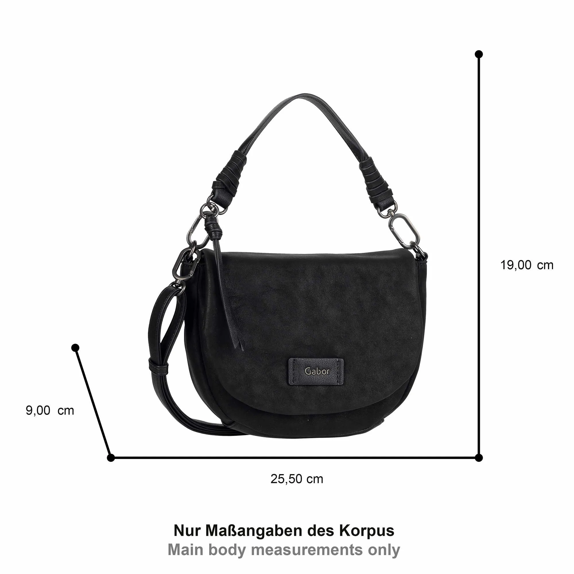 GABOR Henkeltasche Schwarz Lederimitat GABOR Henkeltasche Schwarz Lederimitat