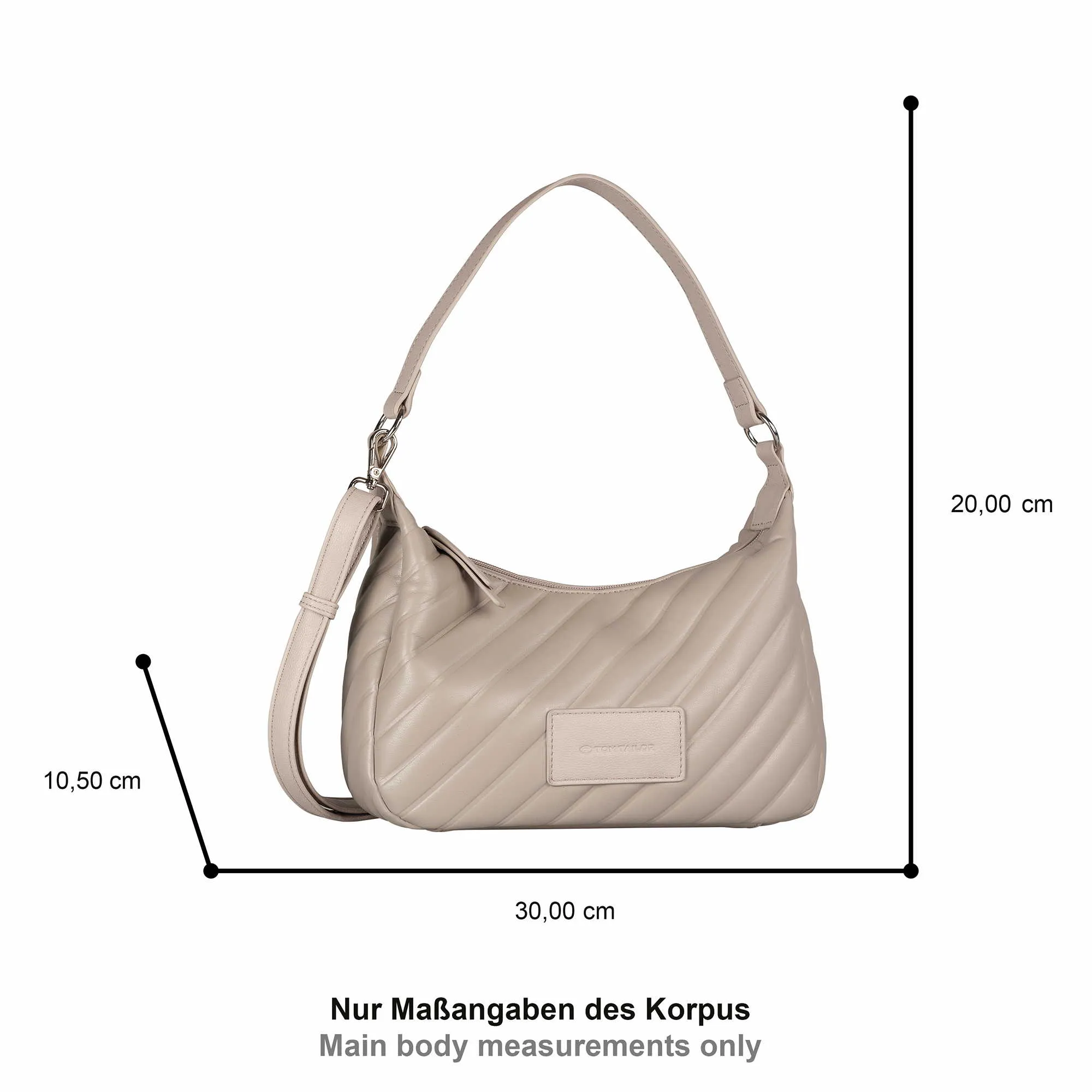TOM TAILOR Henkeltasche Hellgrau Lederimitat TOM TAILOR Henkeltasche Hellgrau Lederimitat