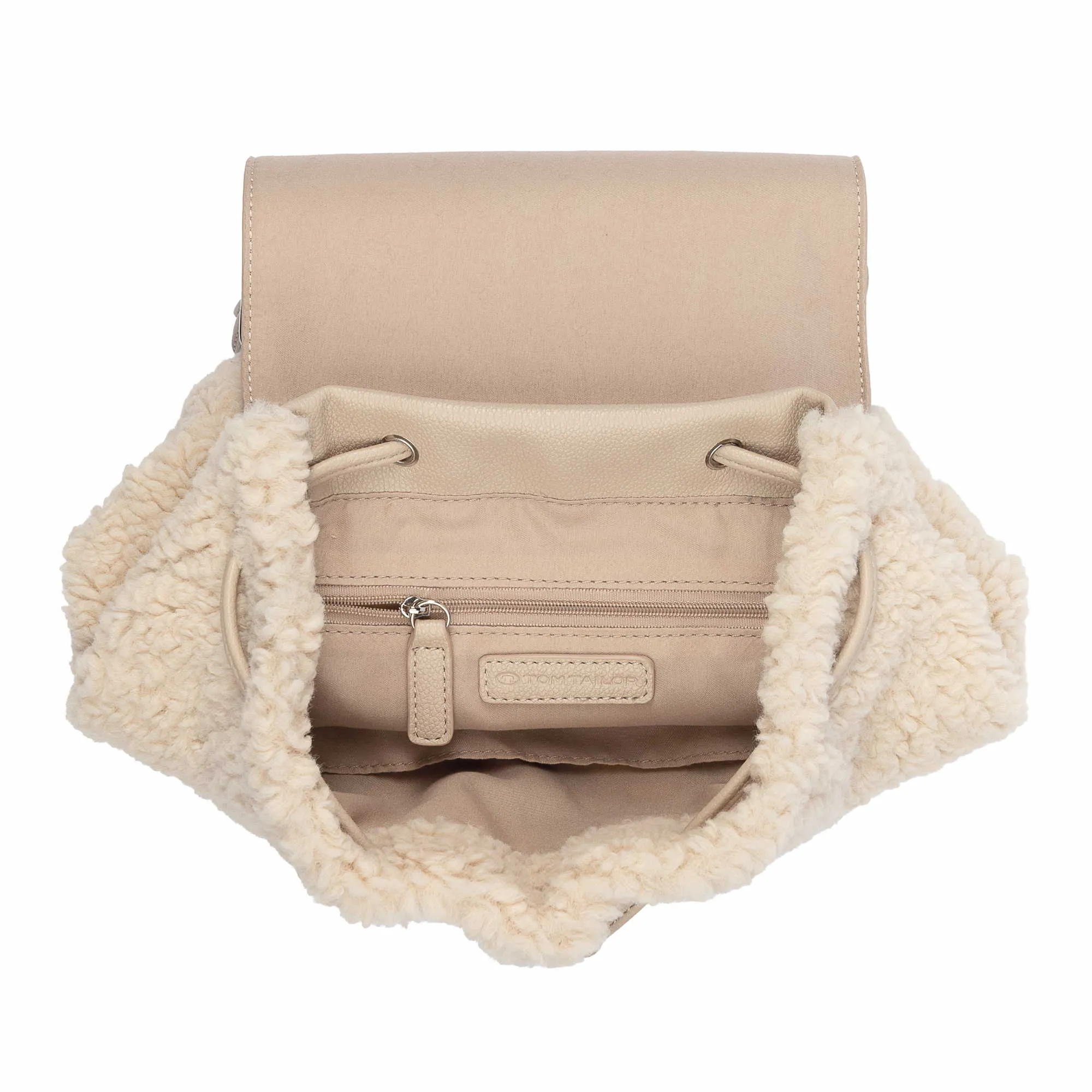 TOM TAILOR Rucksack Beige Textil TOM TAILOR Rucksack Beige Textil