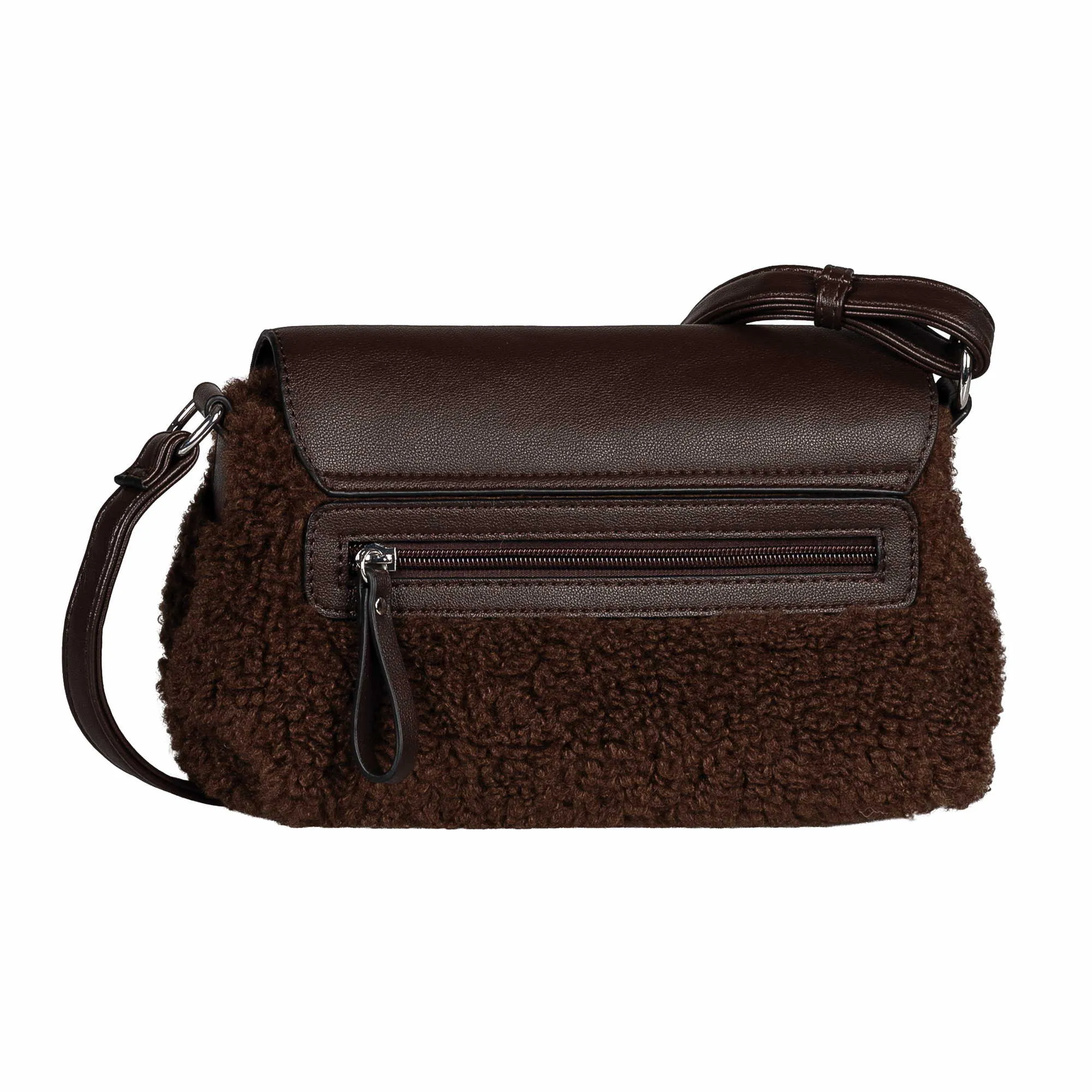 TOM TAILOR Handtasche mit Überschlag Braun Textil TOM TAILOR Handtasche mit Überschlag Braun Textil