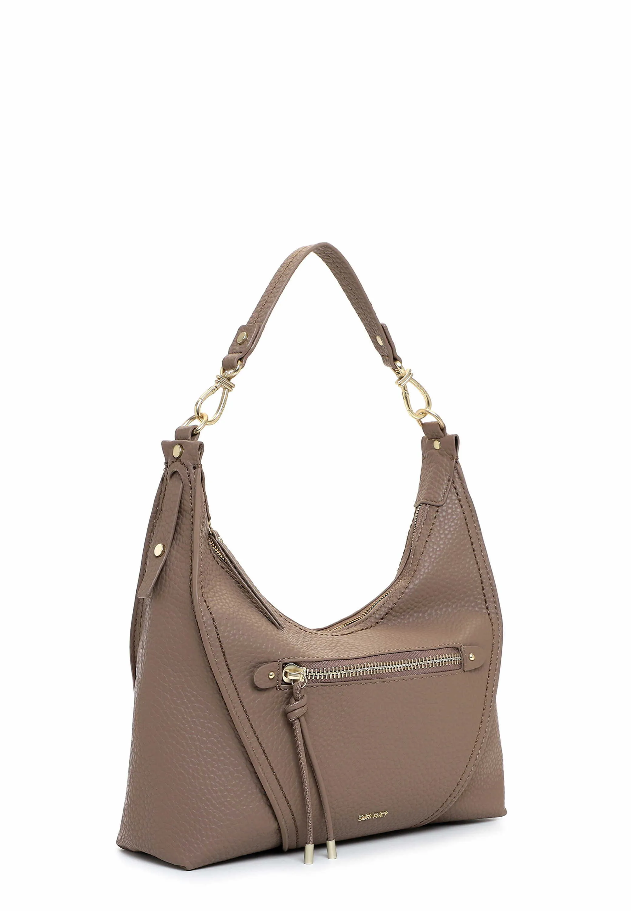 SURI FREY Beuteltasche Taupe Lederimitat SURI FREY Beuteltasche Taupe Lederimitat