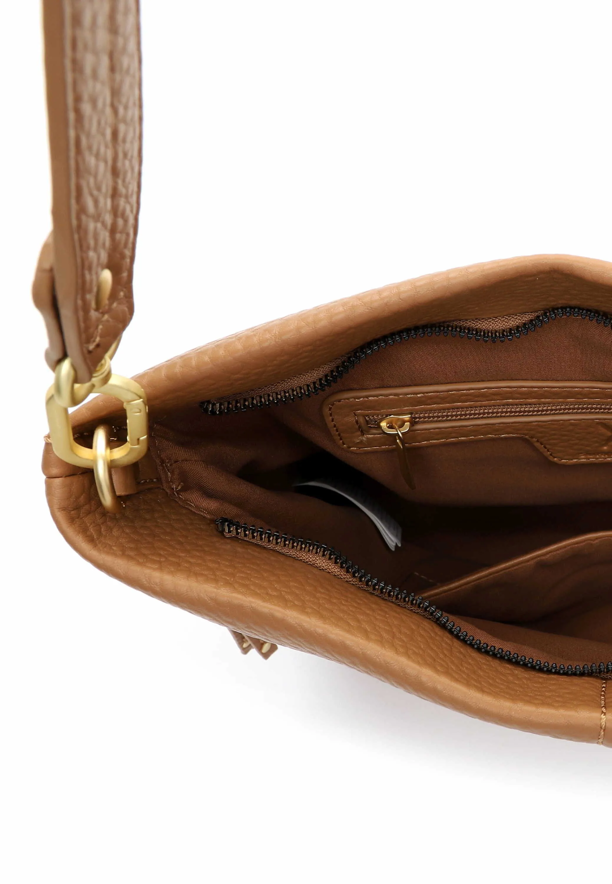 SURI FREY Umhängetasche Camel Lederimitat 