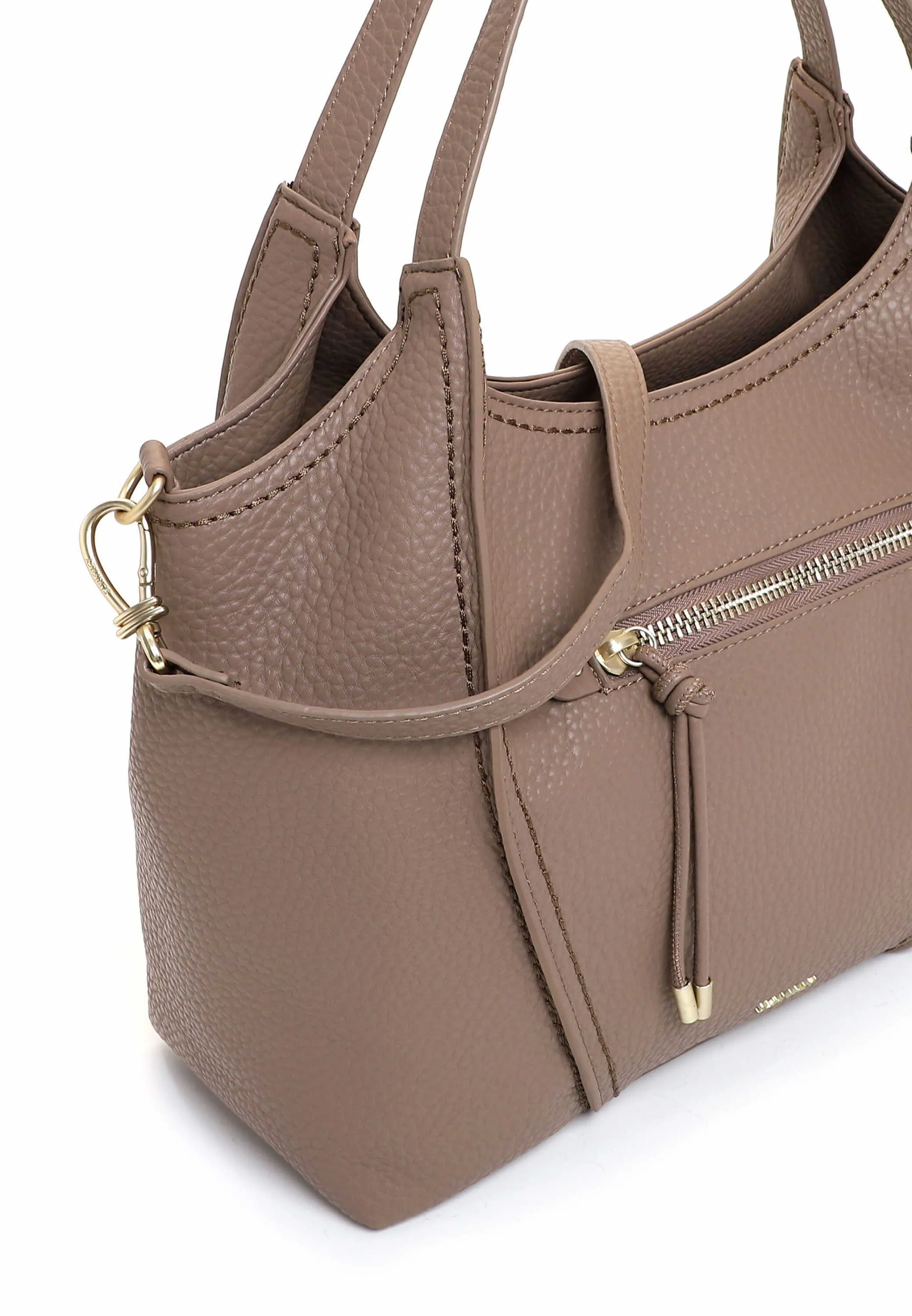 SURI FREY Shopper Taupe Lederimitat 