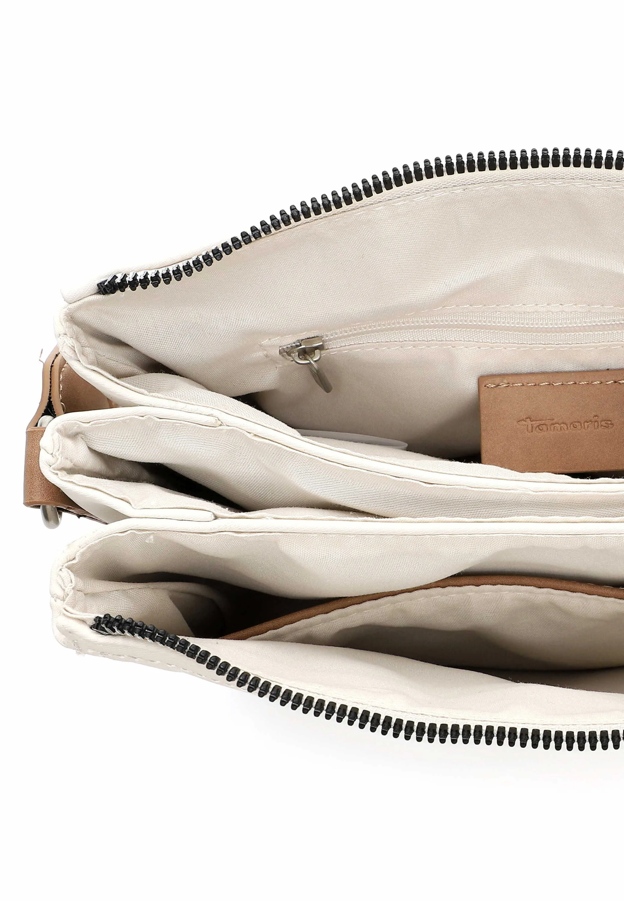 TAMARIS Umhängetasche Offwhite Lederimitat TAMARIS Umhängetasche Offwhite Lederimitat