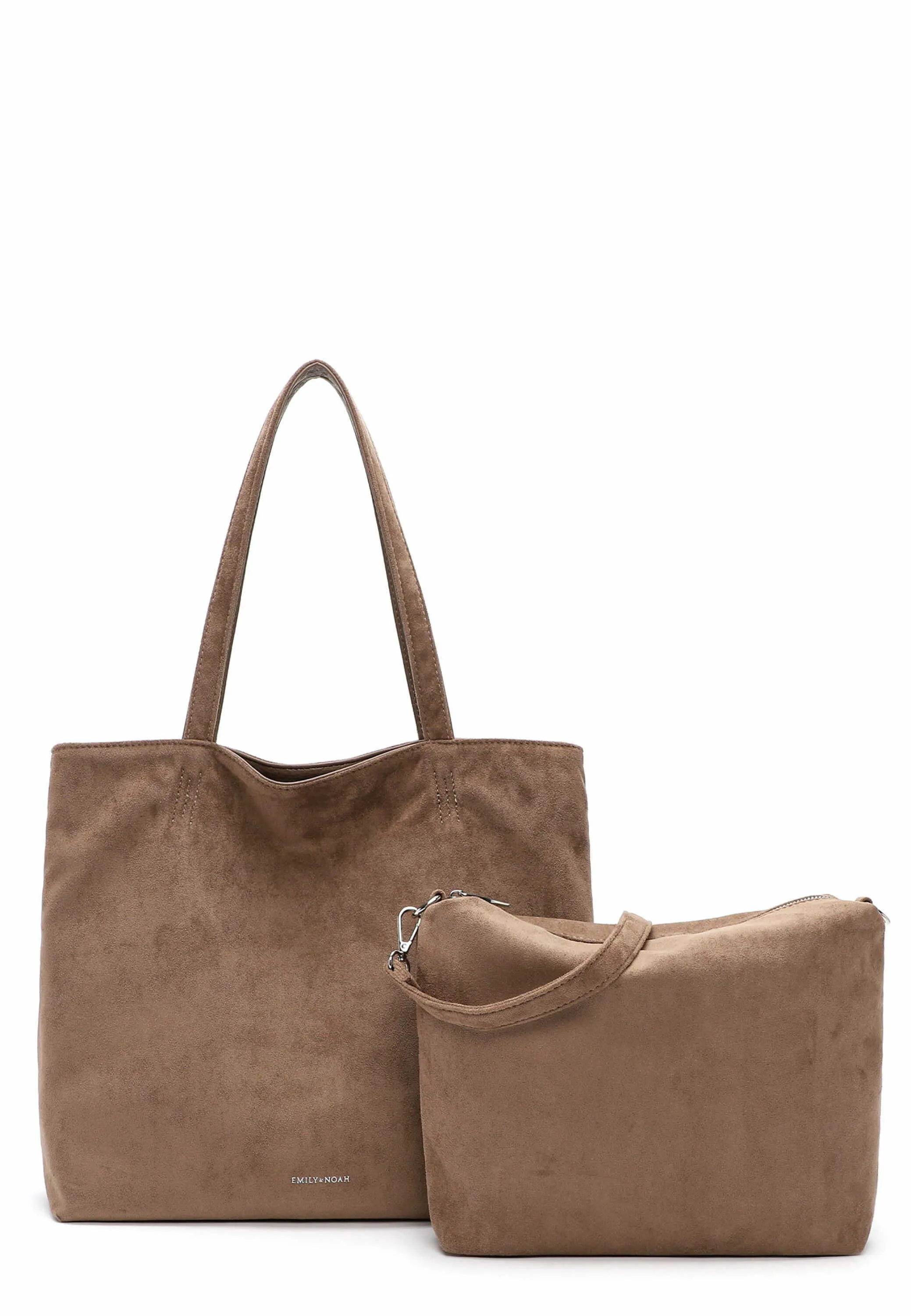 EMILY & NOAH mit Bag in Bag und reversibel Shopper Taupe Lederimitat EMILY & NOAH mit Bag in Bag und reversibel Shopper Taupe Lederimitat