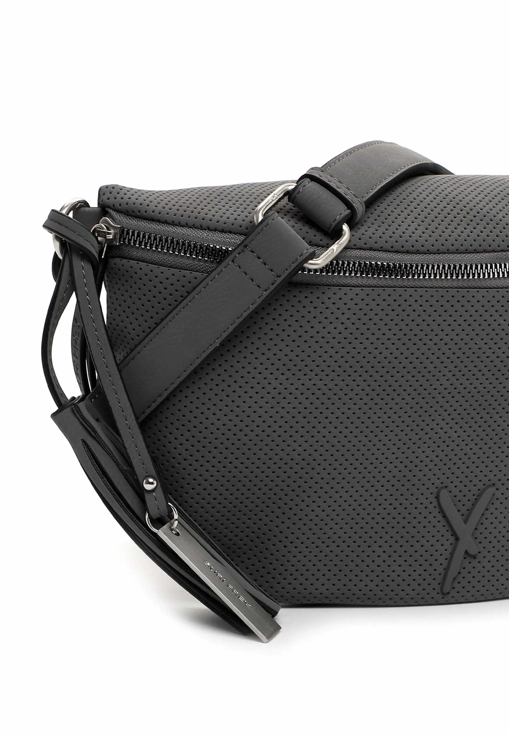 SURI FREY Gürteltasche / Bodybag Grau Lederimitat SURI FREY Gürteltasche / Bodybag Grau Lederimitat