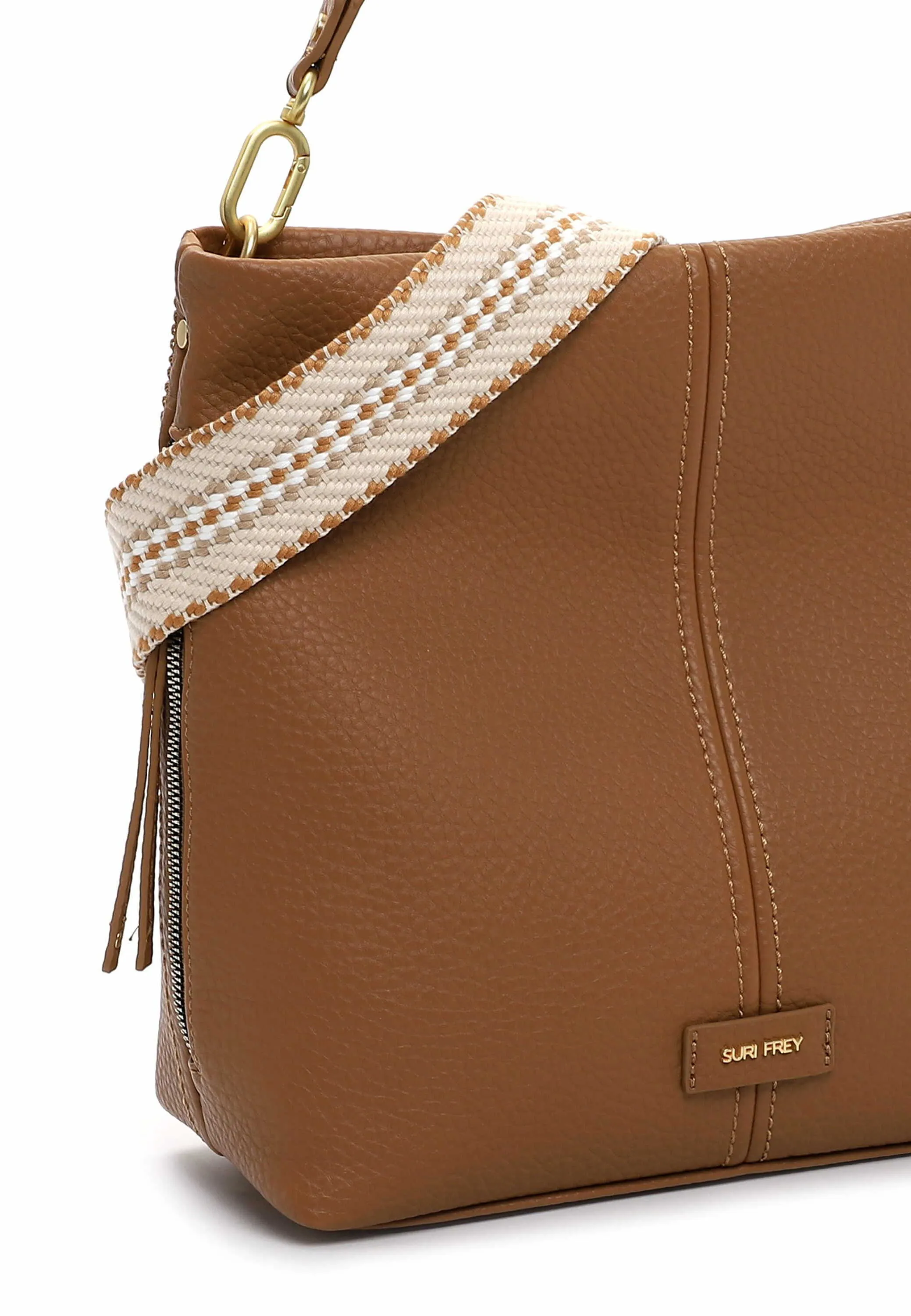 SURI FREY Umhängetasche Camel Lederimitat 