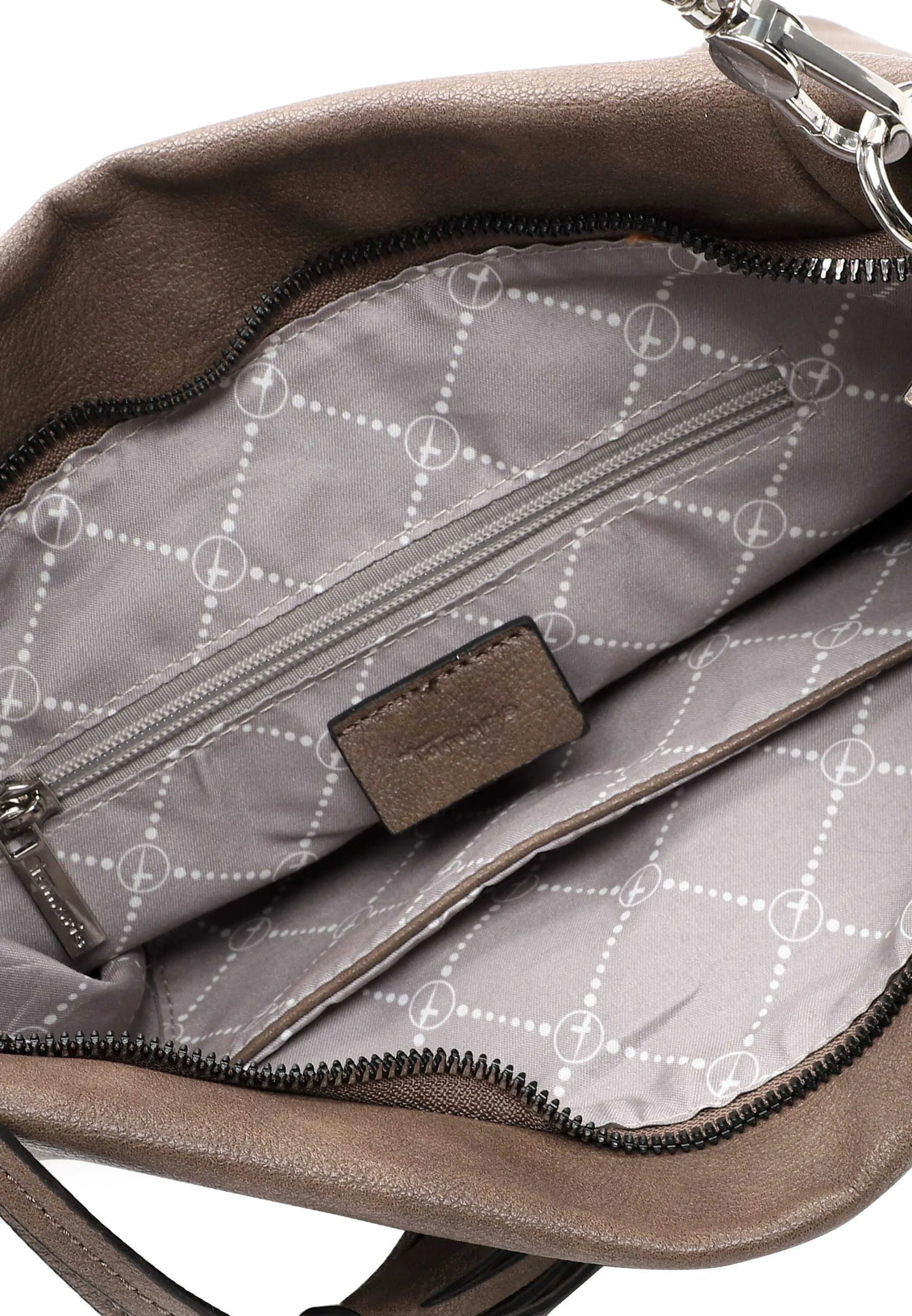 TAMARIS Beuteltasche Taupe Lederimitat TAMARIS Beuteltasche Taupe Lederimitat