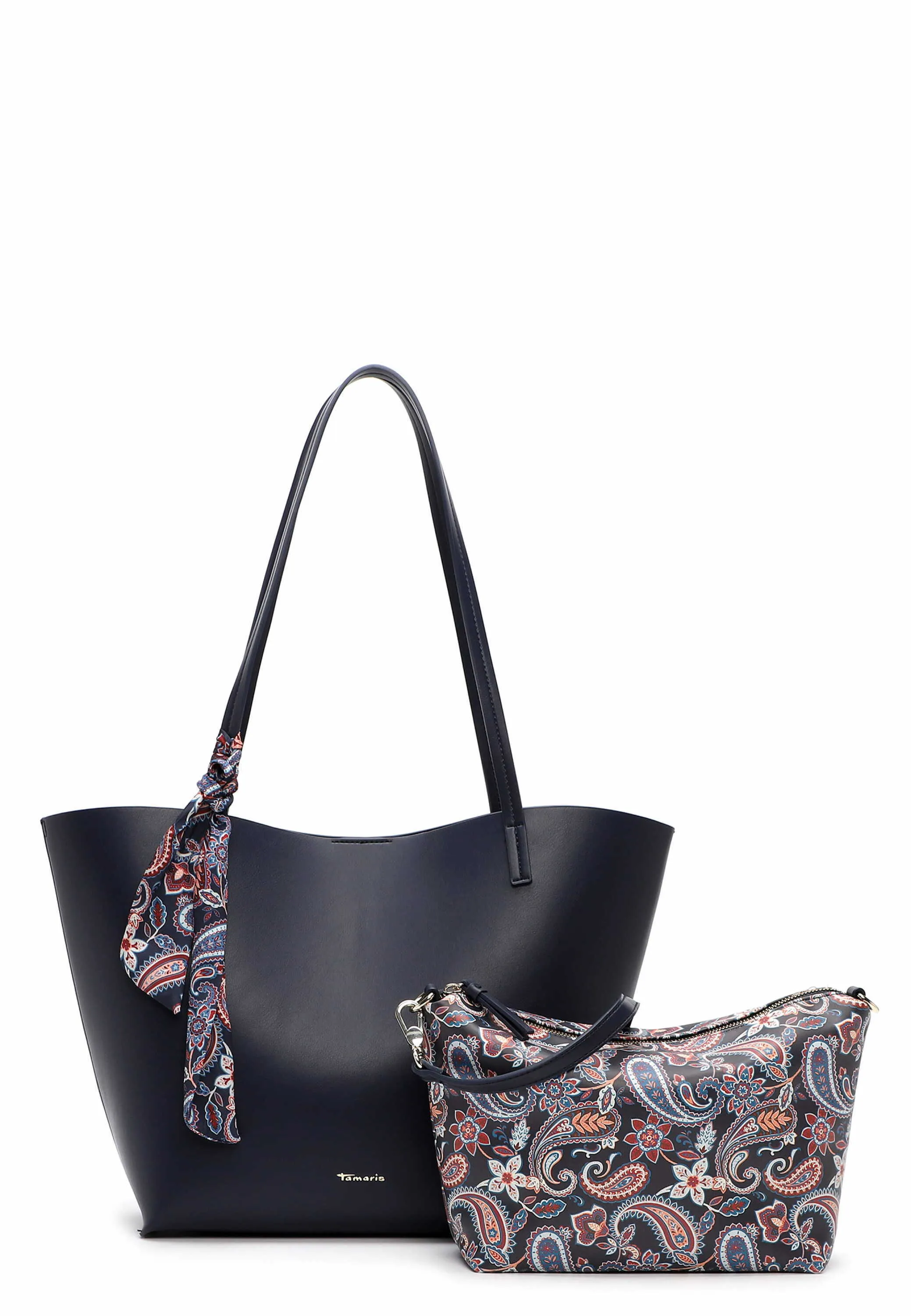 TAMARIS Shopper Blau Lederimitat 