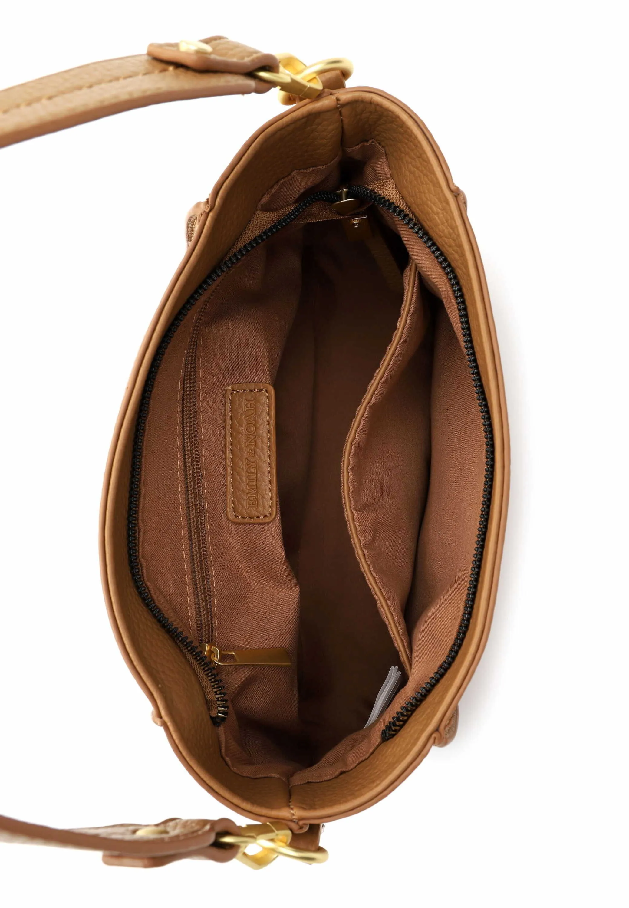 EMILY & NOAH Umhängetasche Camel Lederimitat 