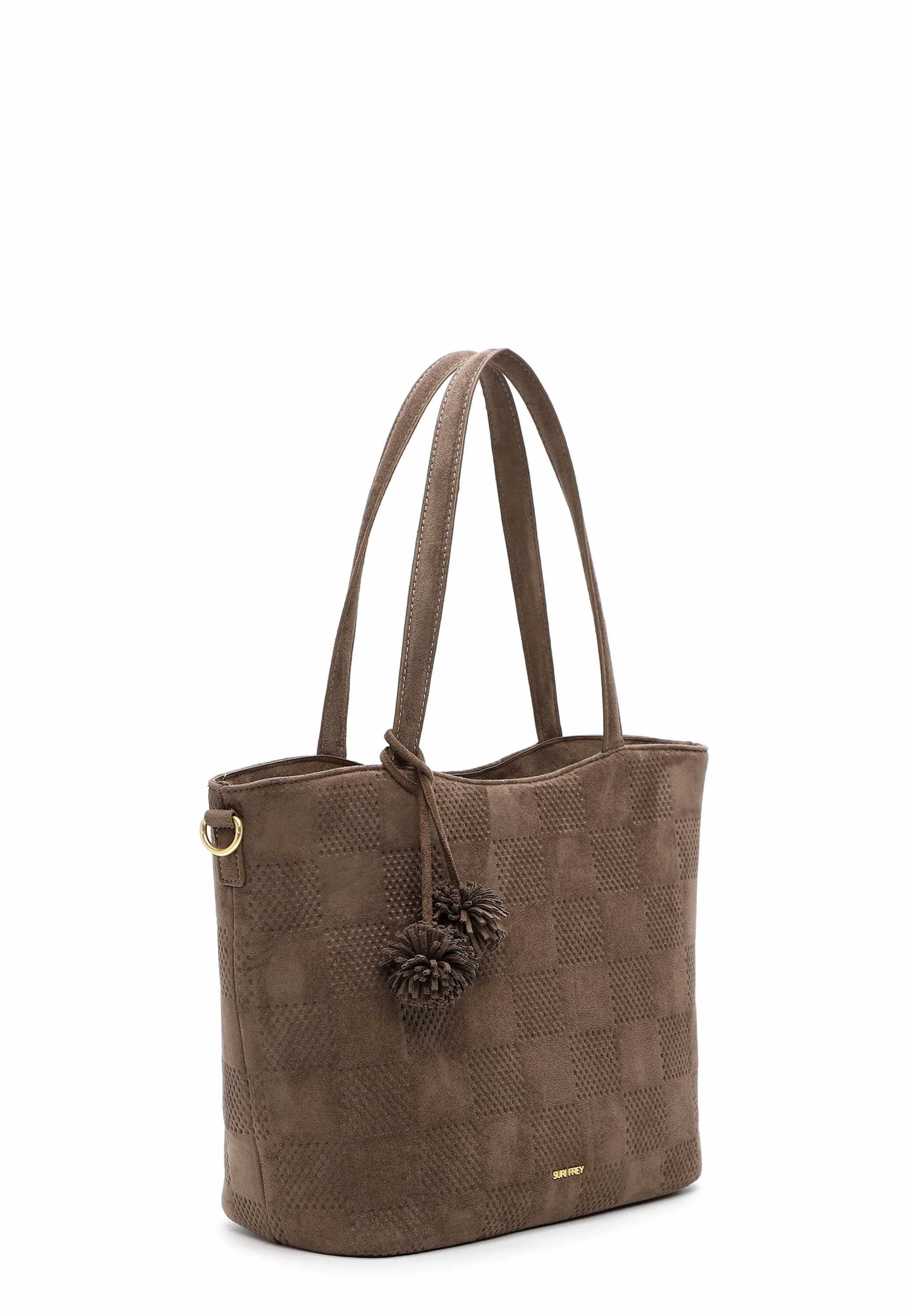 SURI FREY Shopper Taupe Lederimitat 