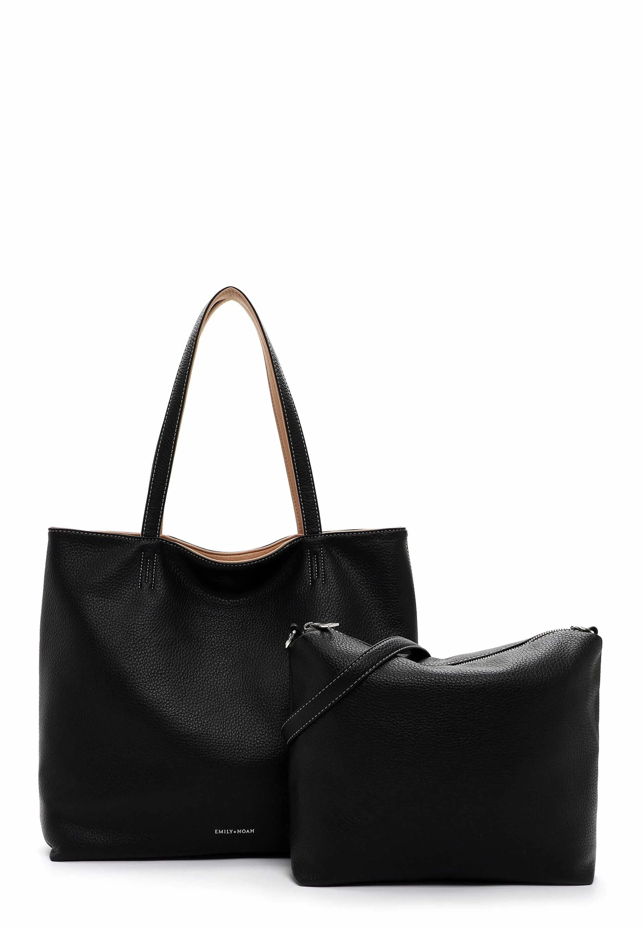 EMILY & NOAH mit Bag in Bag Shopper Schwarz Lederimitat EMILY & NOAH mit Bag in Bag Shopper Schwarz Lederimitat