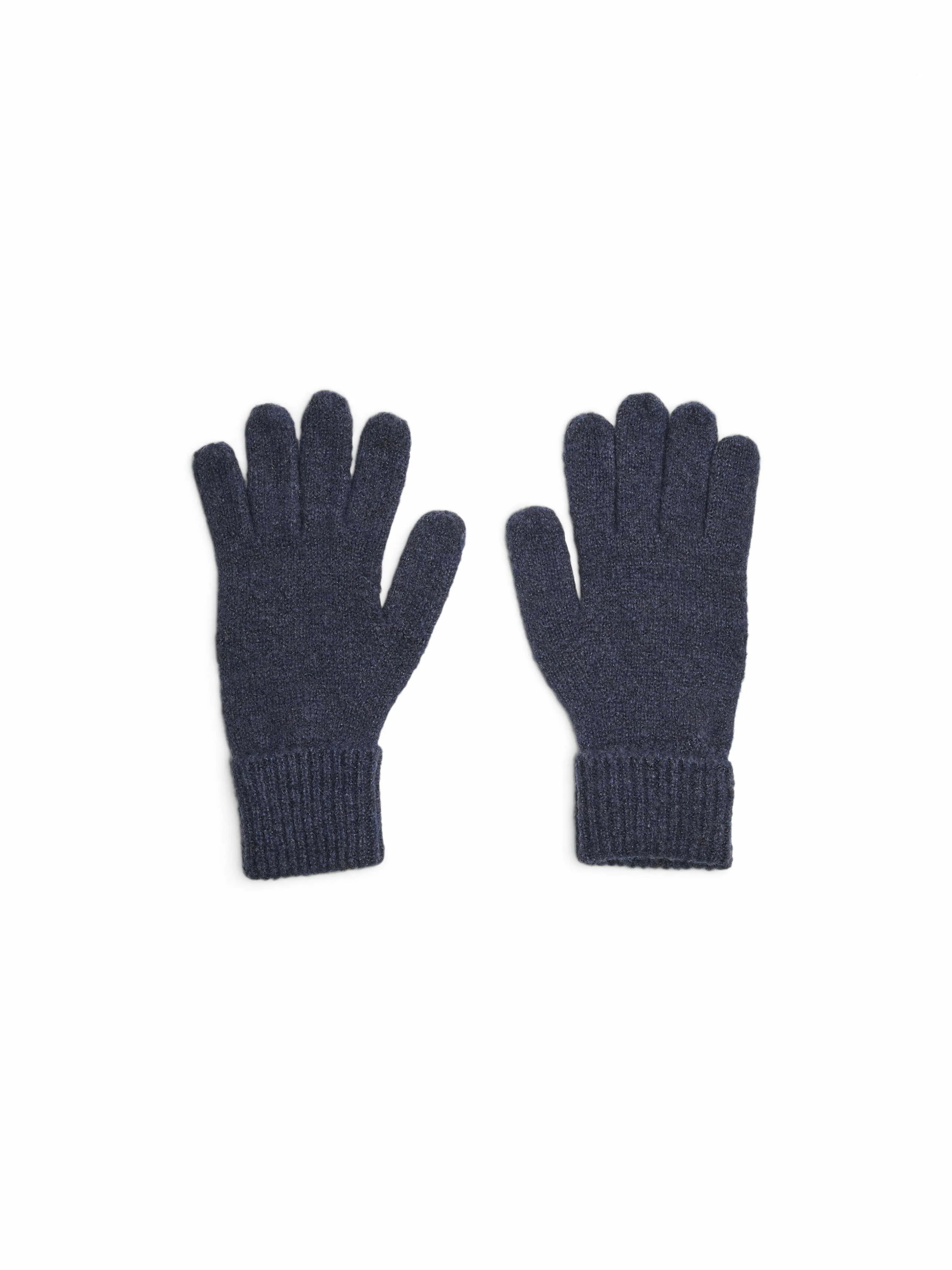 PIECES Armabschluss mit Umschlag Strickhandschuh Dunkelblau Textil PIECES Armabschluss mit Umschlag Strickhandschuh Dunkelblau Textil
