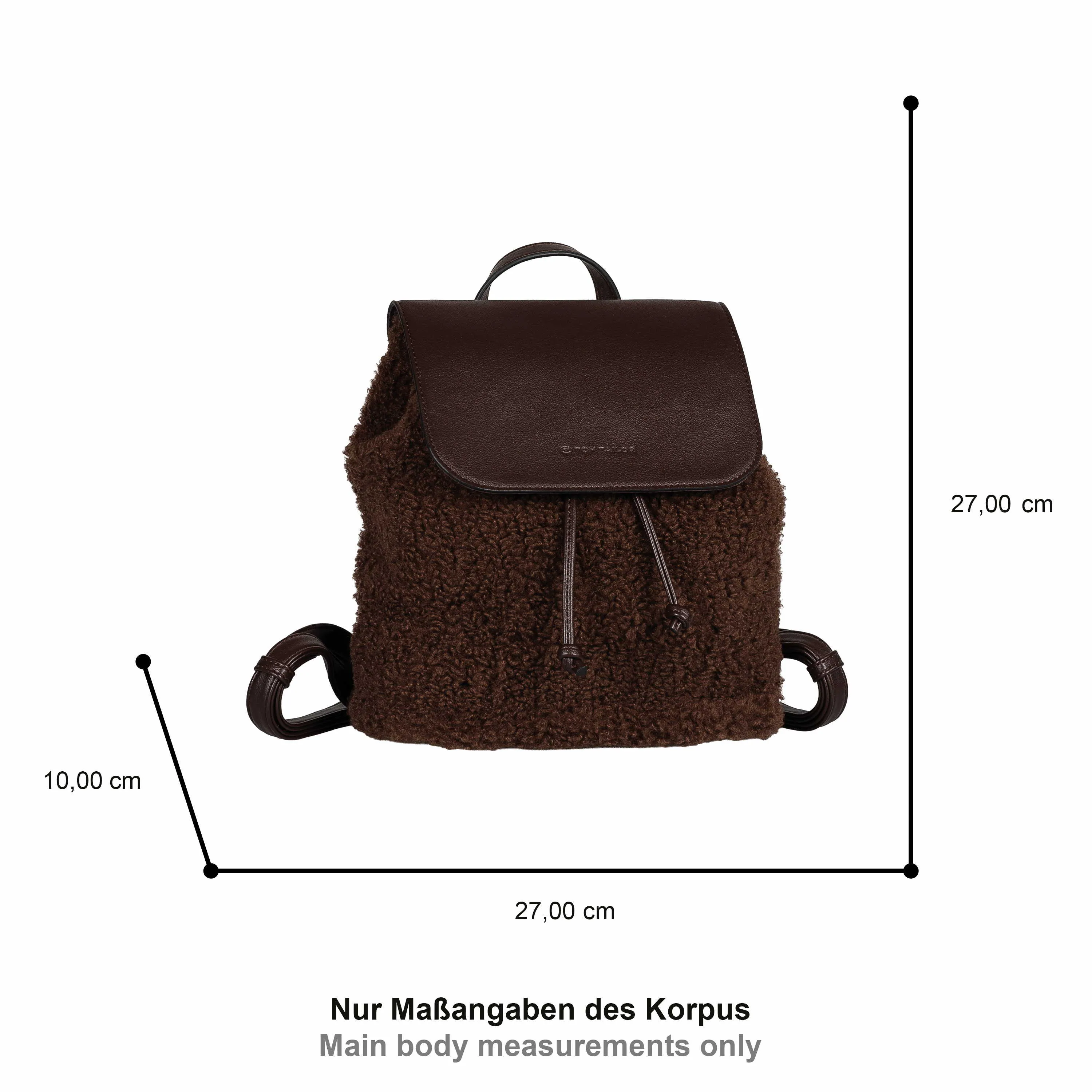 TOM TAILOR Rucksack Braun Textil TOM TAILOR Rucksack Braun Textil