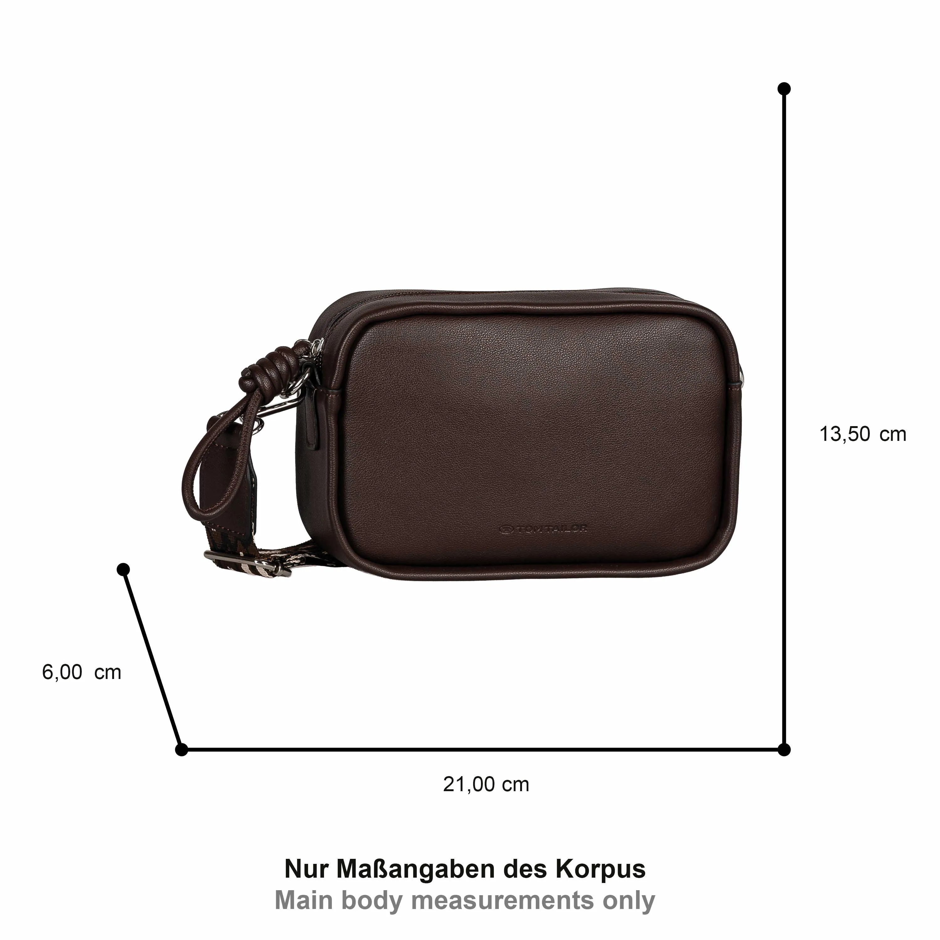 TOM TAILOR Umhängetasche Braun Lederimitat TOM TAILOR Umhängetasche Braun Lederimitat