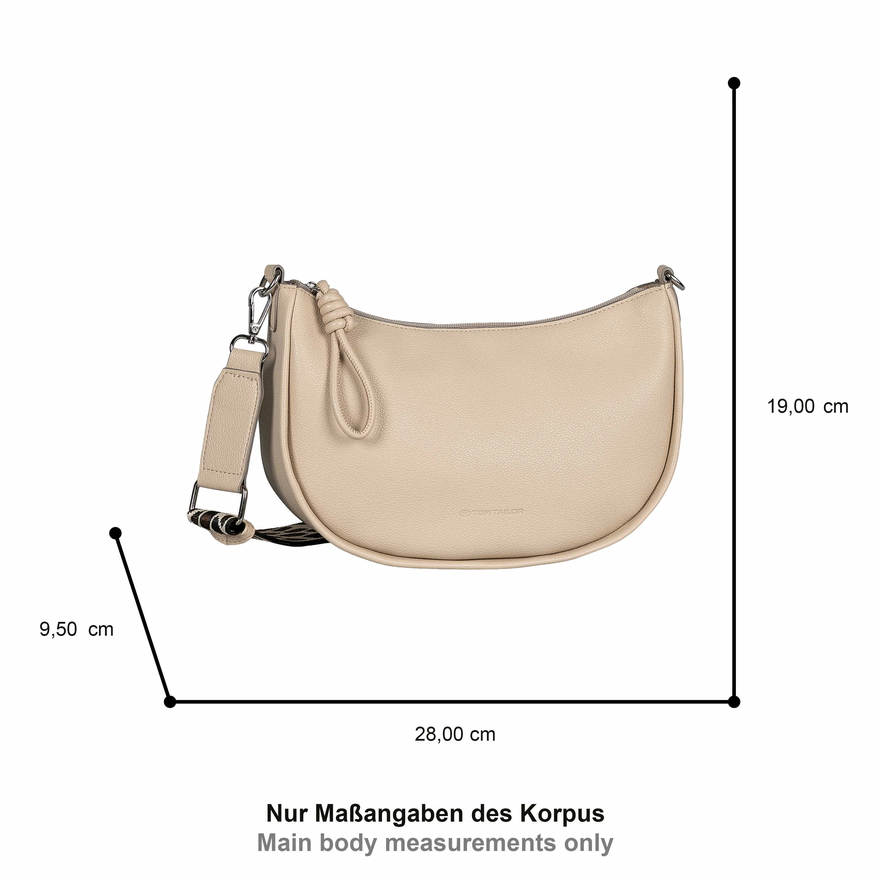 TOM TAILOR Gürteltasche / Bodybag Beige Lederimitat TOM TAILOR Gürteltasche / Bodybag Beige Lederimitat