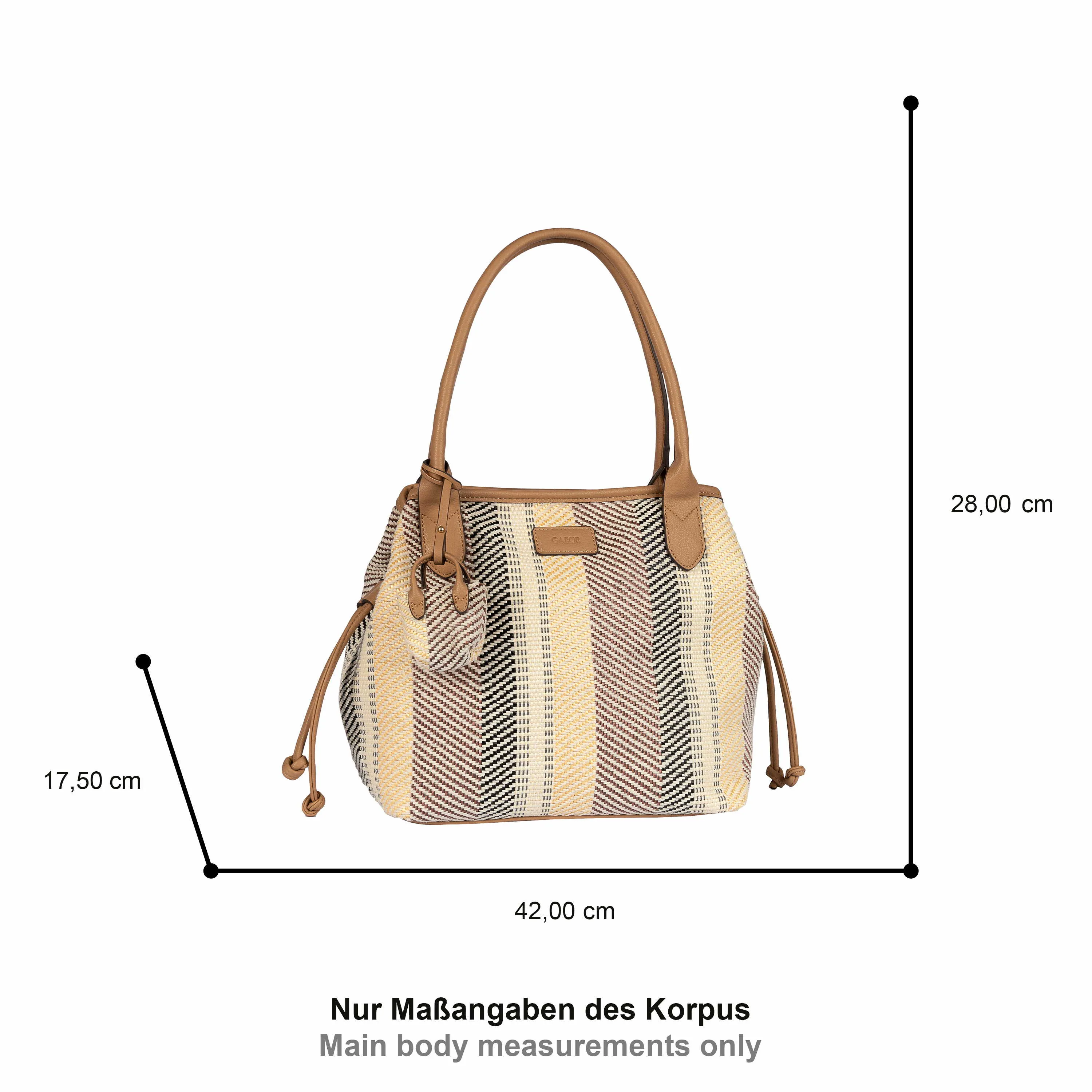 GABOR Sommertasche Beige Textil 