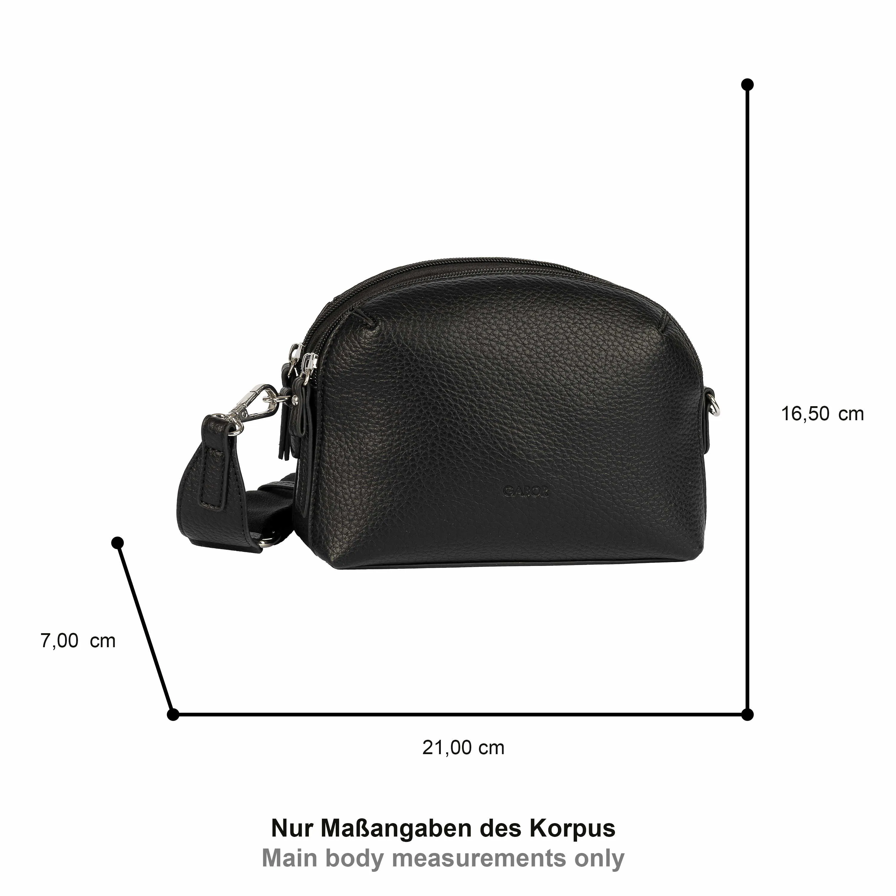 GABOR Umhängetasche Schwarz Lederimitat 