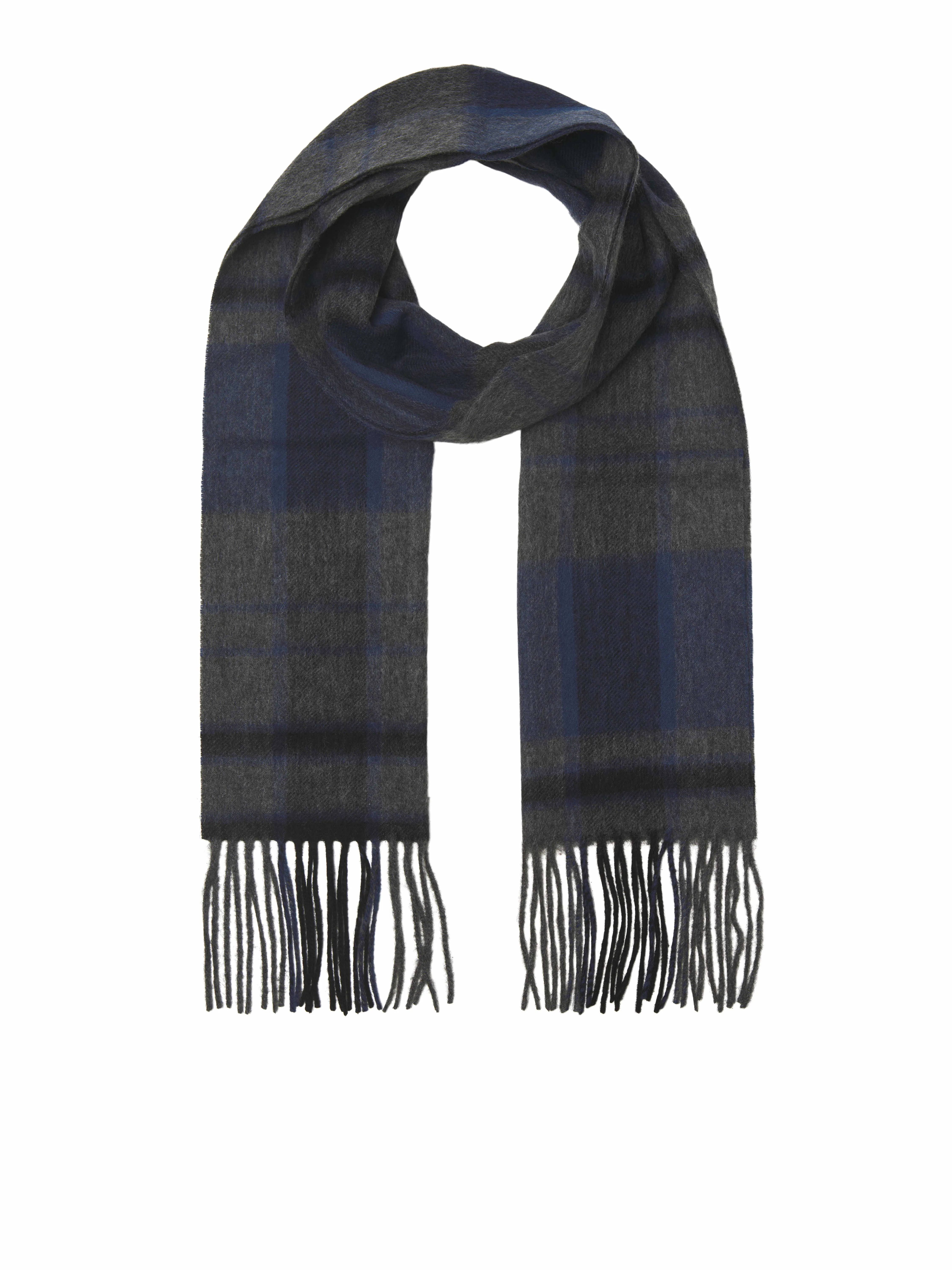 JACK & JONES Fransen Schal Grau Textil JACK & JONES Fransen Schal Grau Textil
