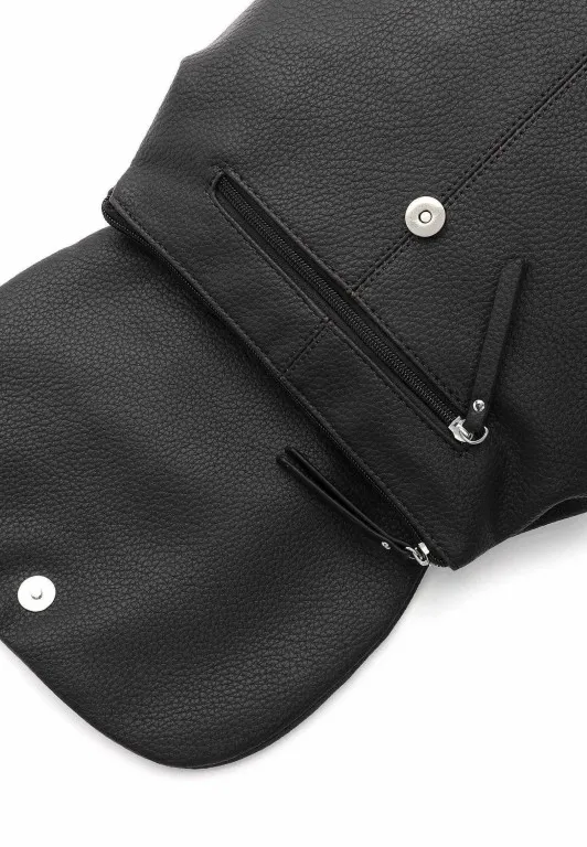 RUE68 Rucksack Schwarz Lederimitat 