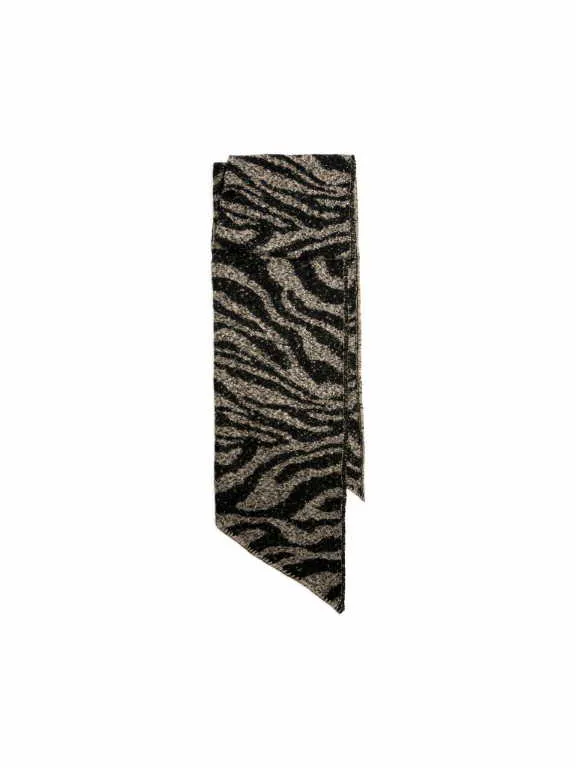 PIECES 55cm x 212cm Schal Schwarz Textil 