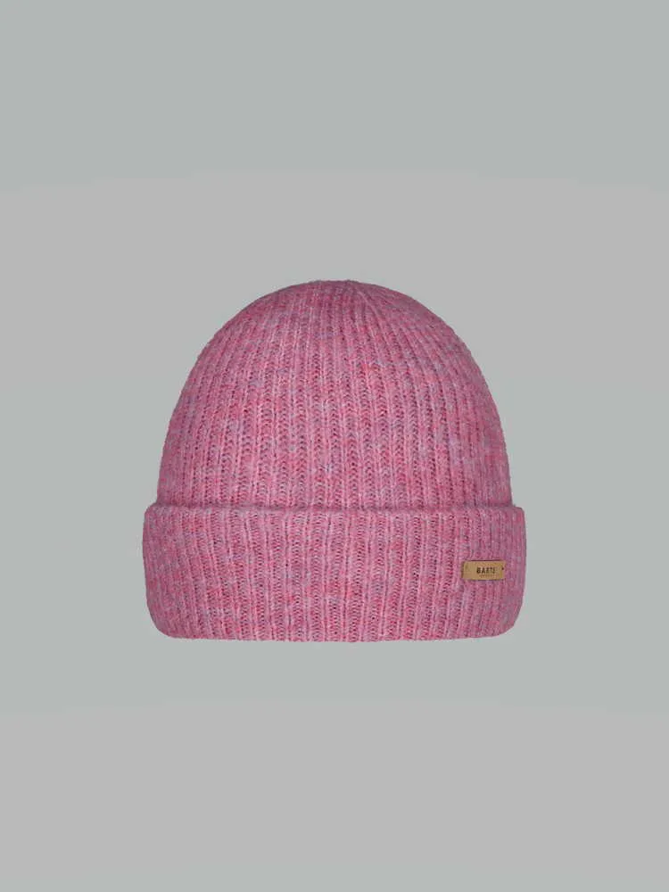 BARTS feiner Rippenstrick, Umschlag Mütze Rosa Textil BARTS feiner Rippenstrick, Umschlag Mütze Rosa Textil