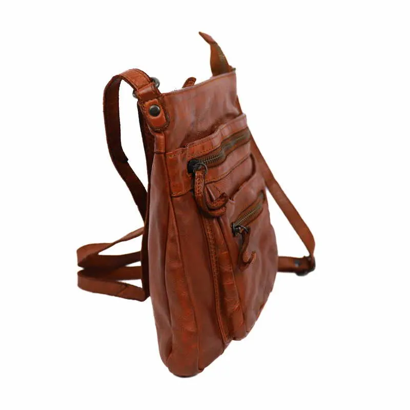 BEAR DESIGN Umhängetasche Cognac Leder BEAR DESIGN Umhängetasche Cognac Leder