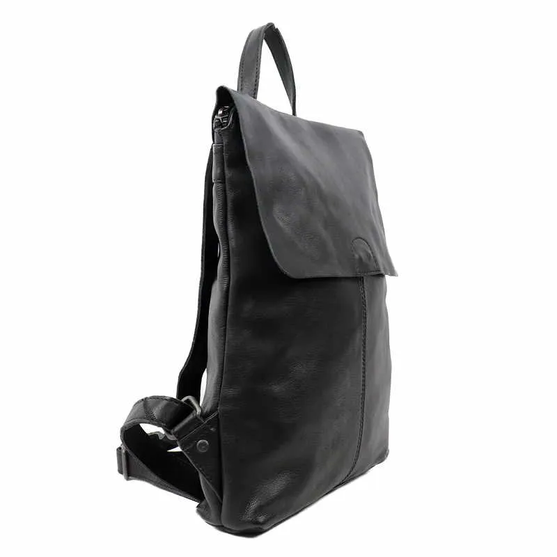 BEAR DESIGN Rucksack Schwarz Leder 