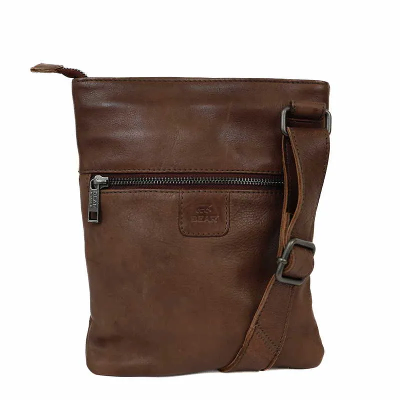 BEAR DESIGN Umhängetasche Braun Leder BEAR DESIGN Umhängetasche Braun Leder