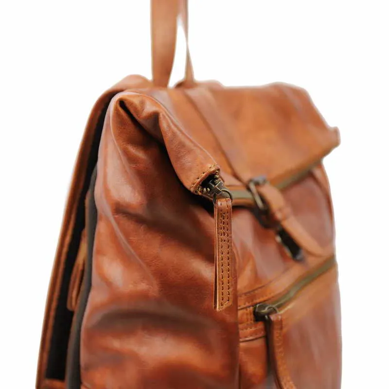 BEAR DESIGN mit Laptopfach Rucksack Cognac Leder BEAR DESIGN mit Laptopfach Rucksack Cognac Leder
