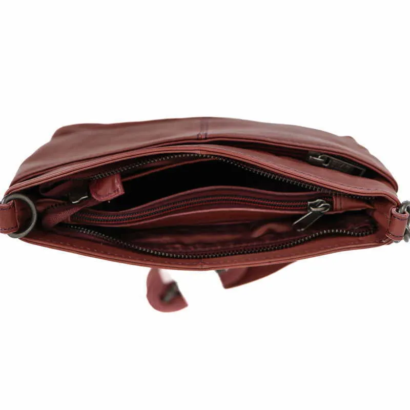 BEAR DESIGN Umhängetasche Bordeau Leder BEAR DESIGN Umhängetasche Bordeau Leder