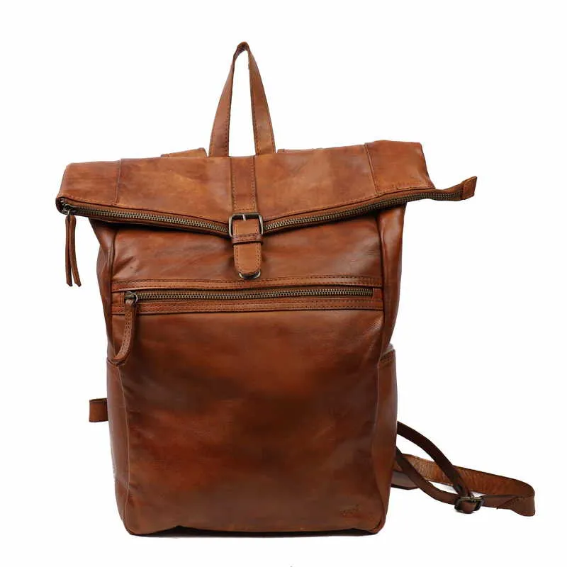 BEAR DESIGN mit Laptopfach Rucksack Cognac Leder BEAR DESIGN mit Laptopfach Rucksack Cognac Leder