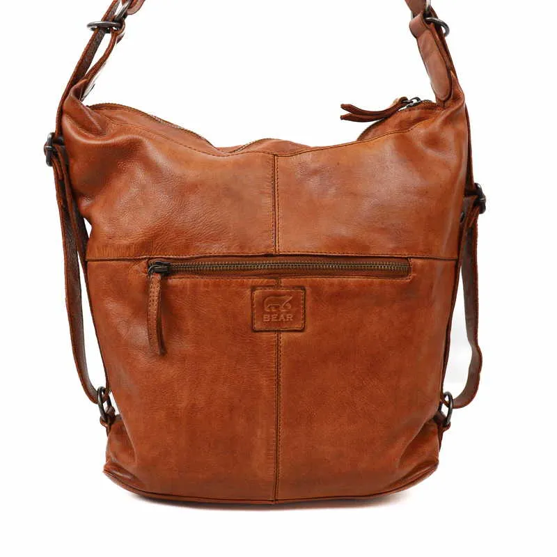 BEAR DESIGN Rucksack Cognac Leder BEAR DESIGN Rucksack Cognac Leder