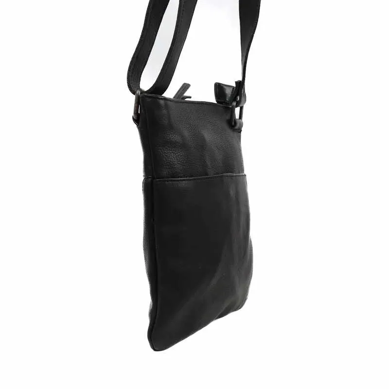 BEAR DESIGN Umhängetasche Schwarz Leder 