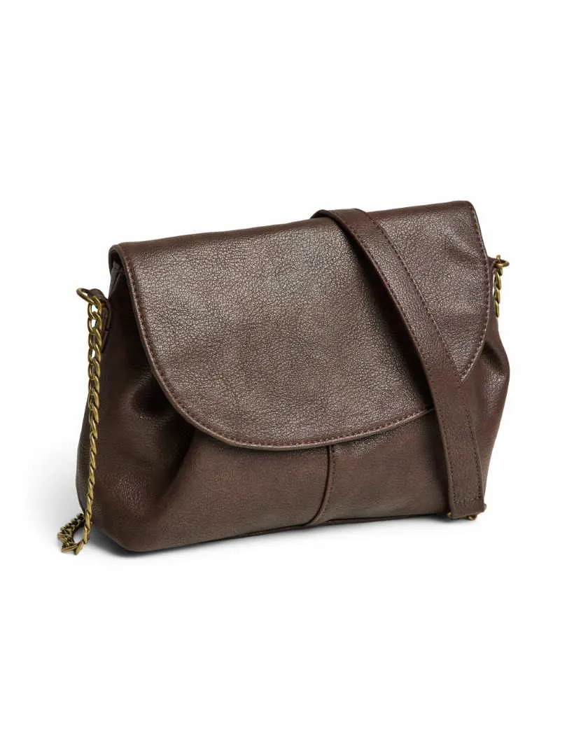 PIECES Handtasche mit Überschlag Khaki Lederimitat PIECES Handtasche mit Überschlag Khaki Lederimitat