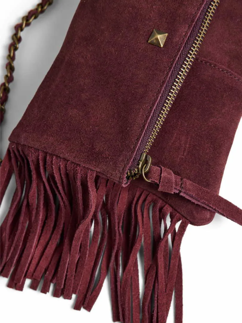 PIECES Umhängetasche Bordeau Leder PIECES Umhängetasche Bordeau Leder