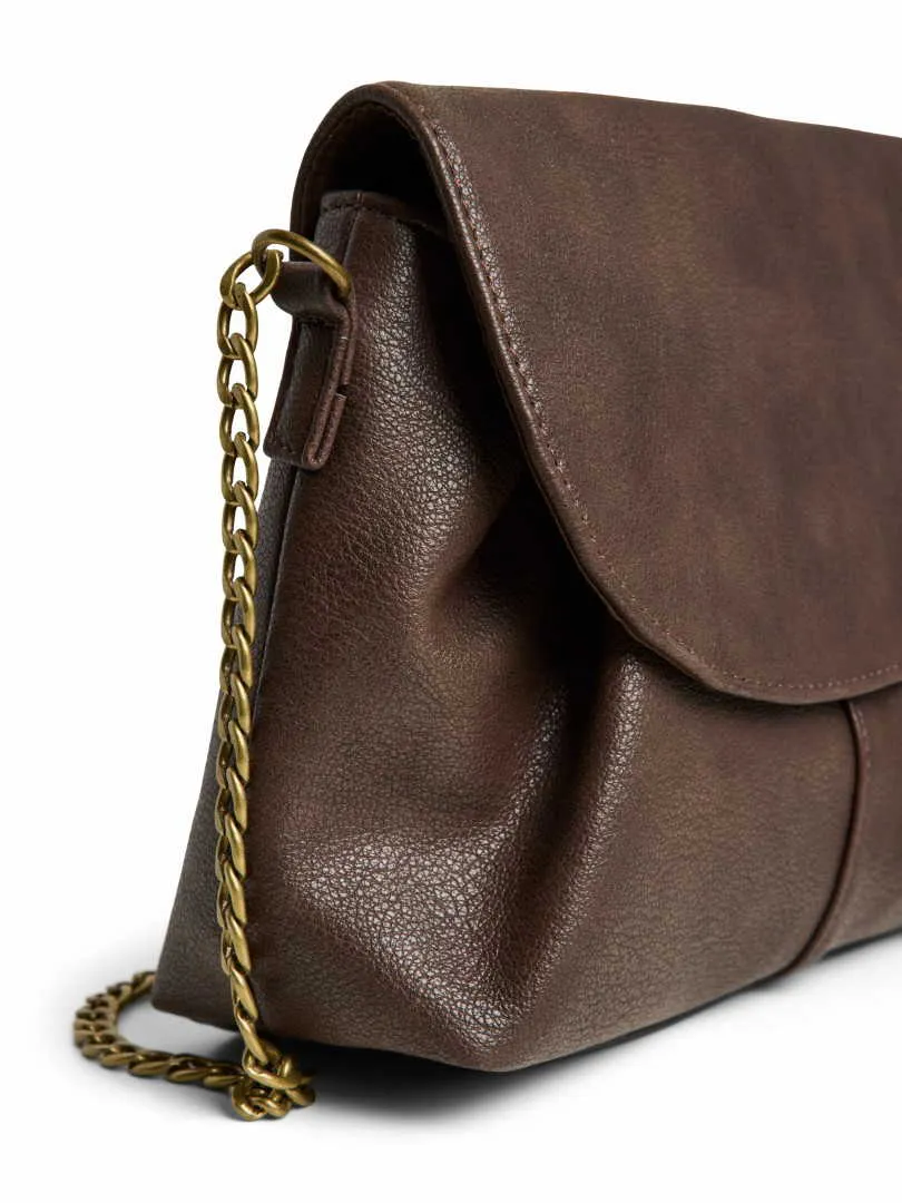 PIECES Handtasche mit Überschlag Khaki Lederimitat PIECES Handtasche mit Überschlag Khaki Lederimitat