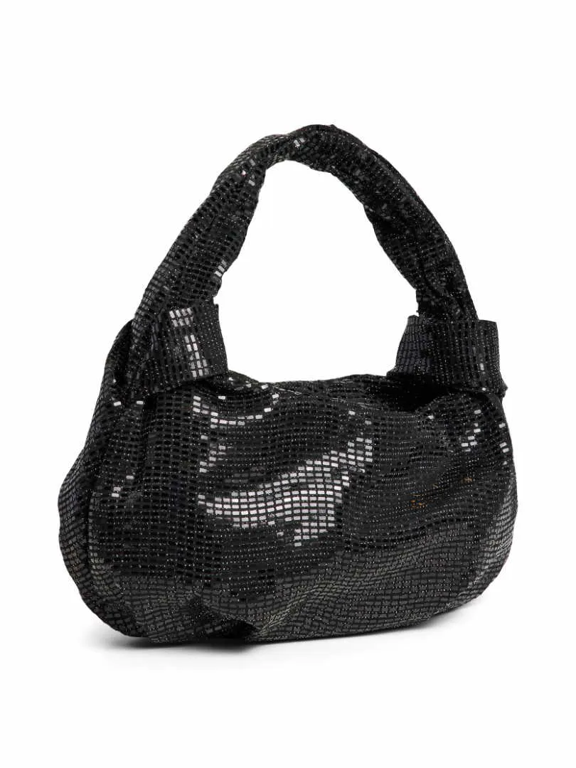 PIECES Clutch / Abendtasche Schwarz Textil PIECES Clutch / Abendtasche Schwarz Textil